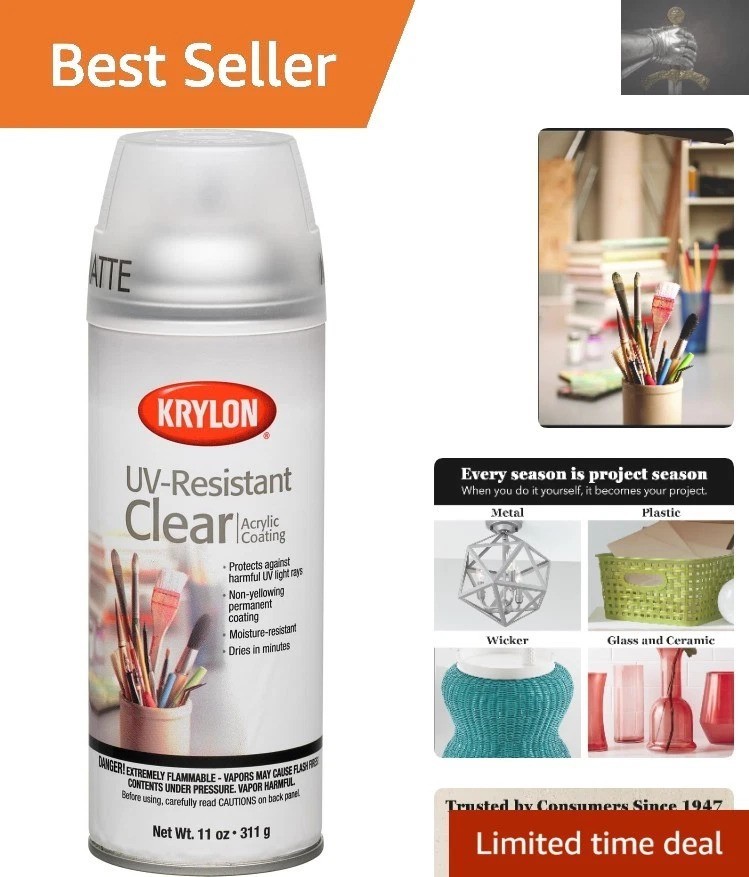 Professional 11 oz UV-Resistant Acrylic Spray Paint – Non-Smudge & Matte Finish