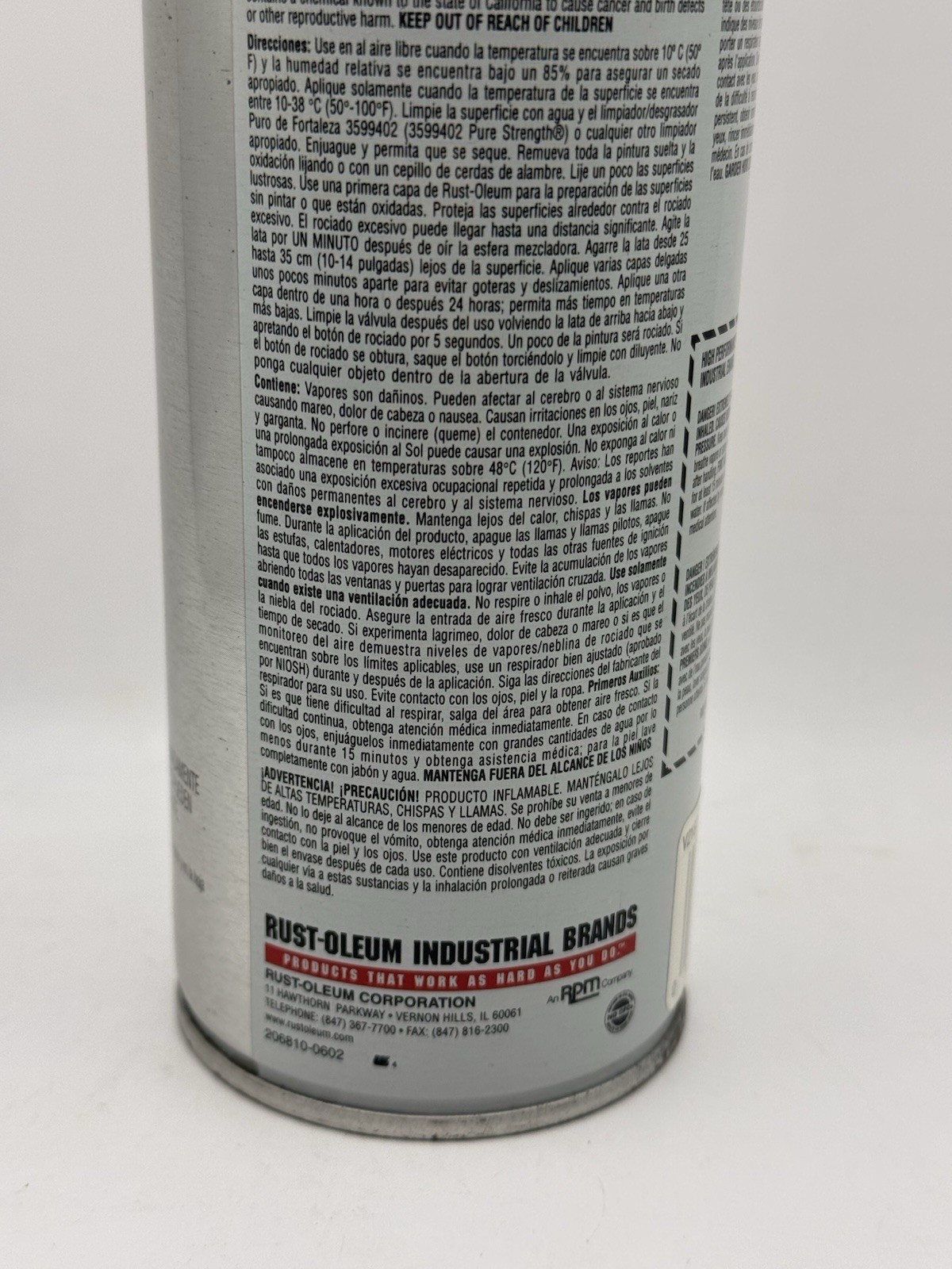Rust-Oleum V2187 Rust Preventative Spray Paint For Metal Dark Machine Gray NOS