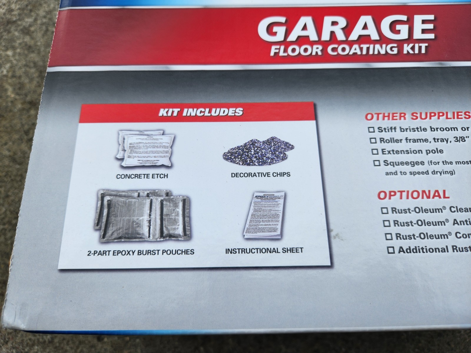 Rust-Oleum EpoxyShield Gray Gloss 2.5-Car Garage Floor Coaring Kit! 365187