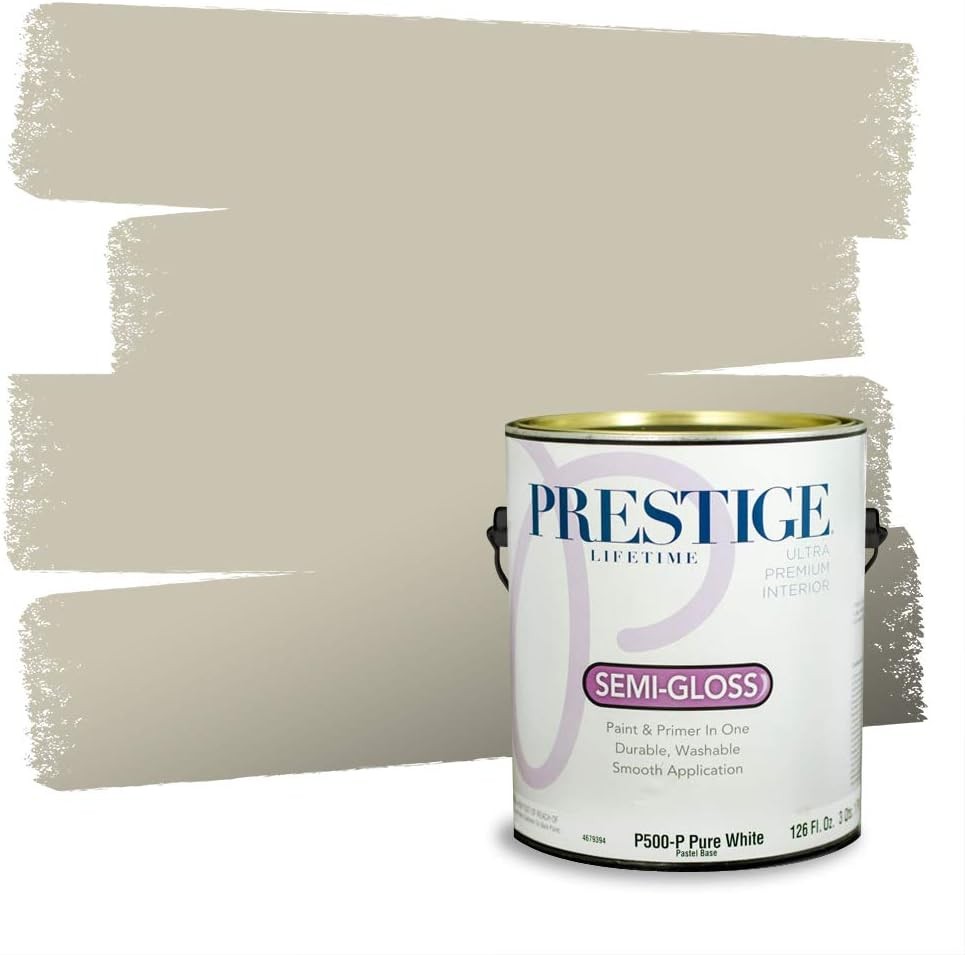 PRESTIGE Paints P500-P-6001-1BVP Paint and Primer In One, Cliveden Gray Morning