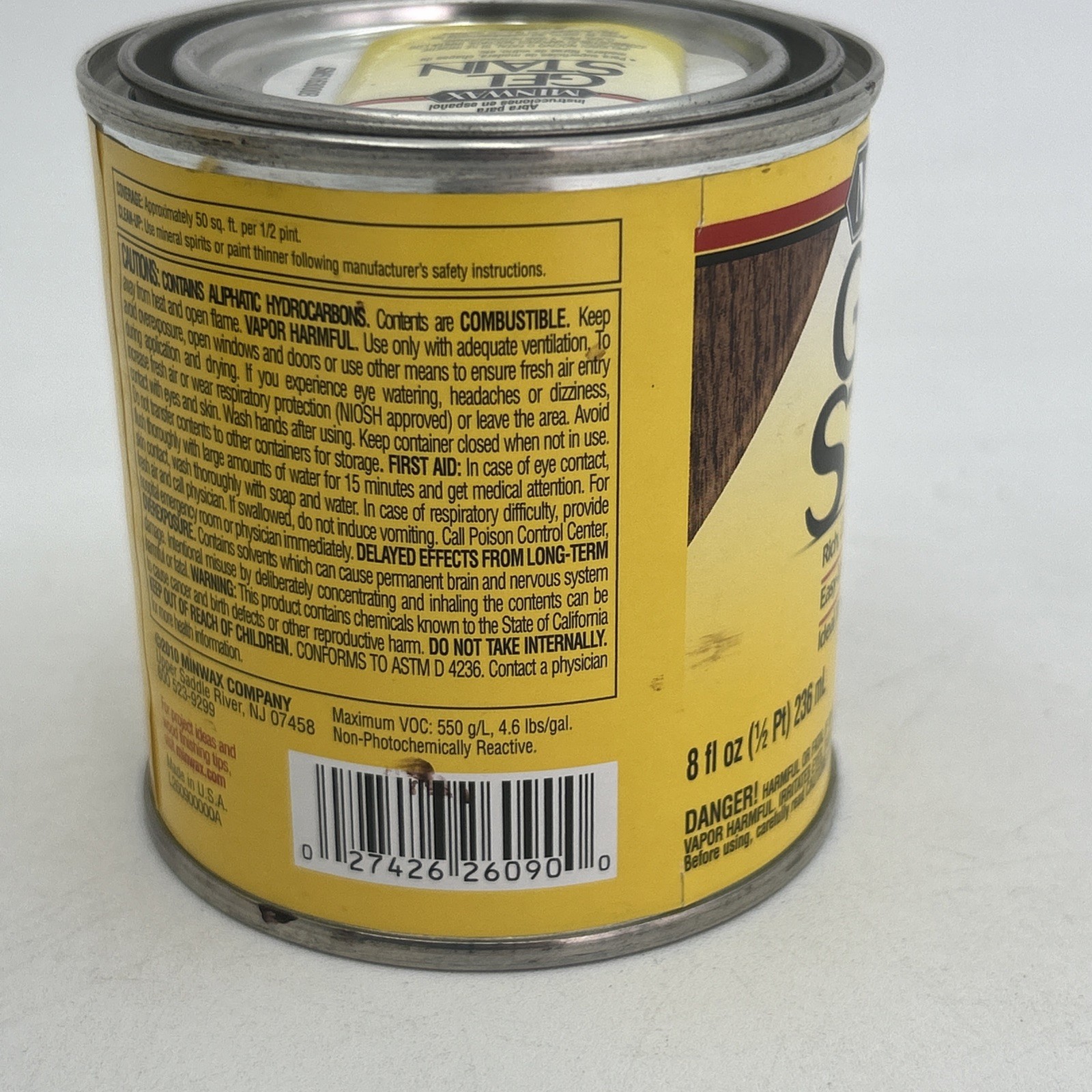 Minwax Interior Wood Gel Stain Red Elm 1/2 pint 8 oz BRAND NEW Discontinued