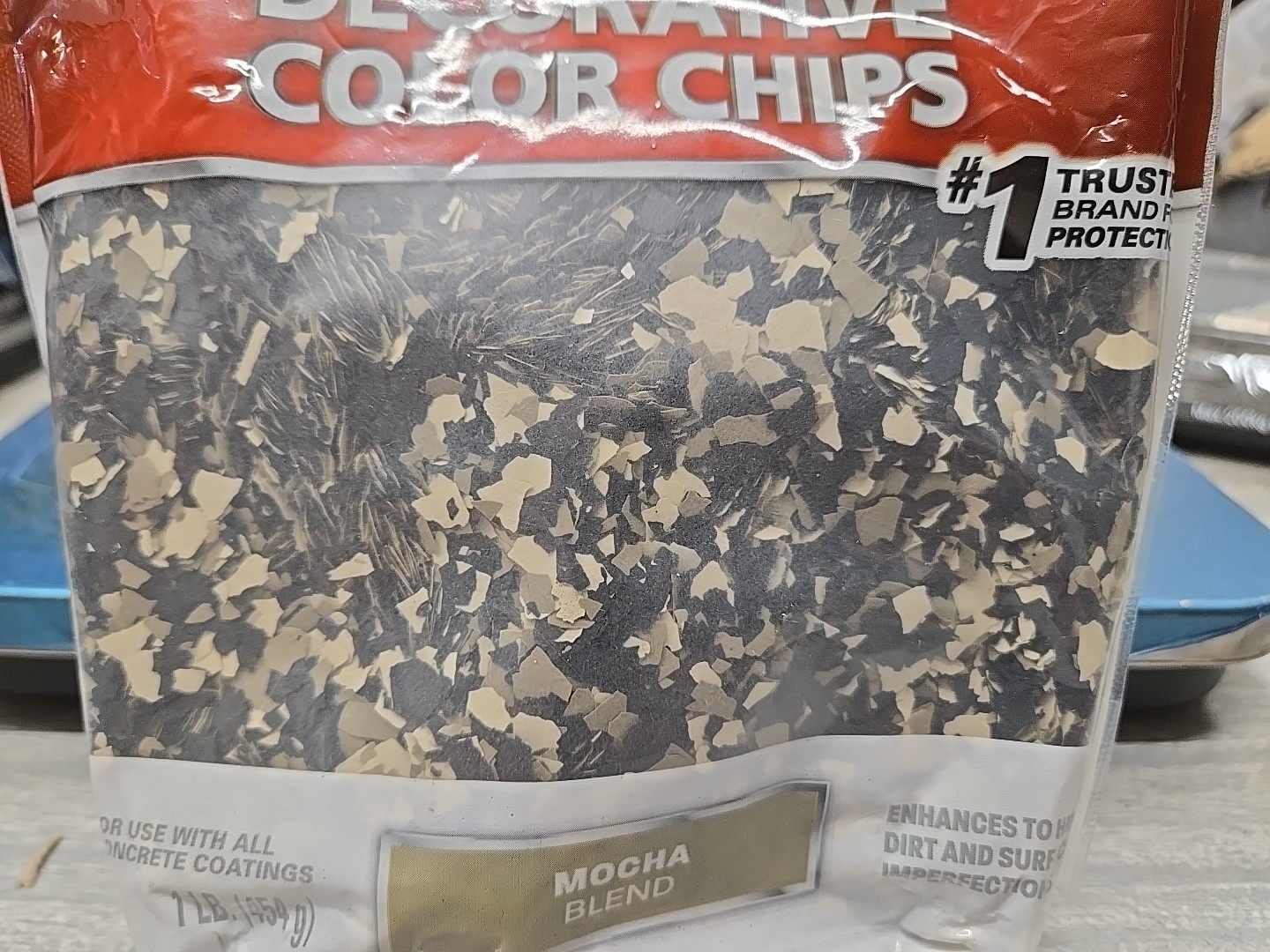 Rust-Oleum Decorative Color Chips Mocha Blend For Concrete Coatings- 1 lb Bag
