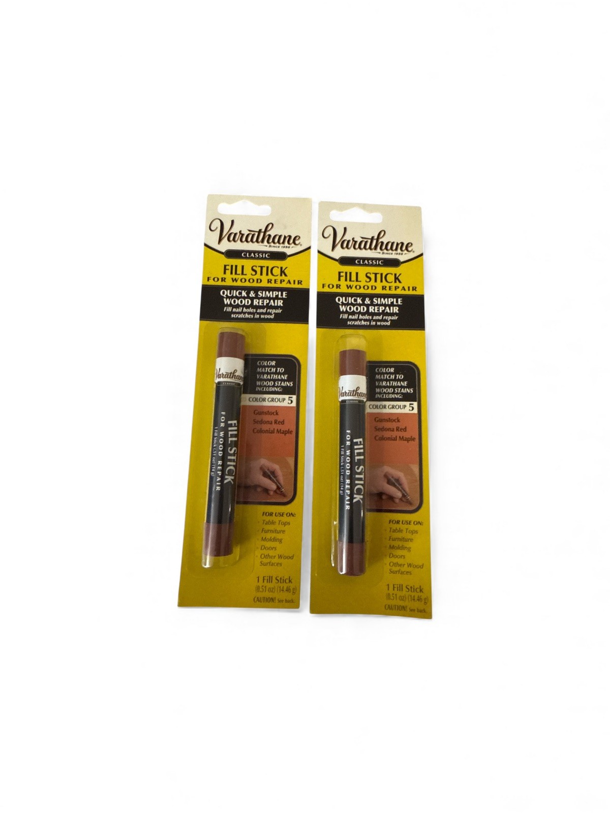 Varathane 0.51 oz. Colonial Maple Wood Fill Stick pack 2 COLOR GROUP 5.