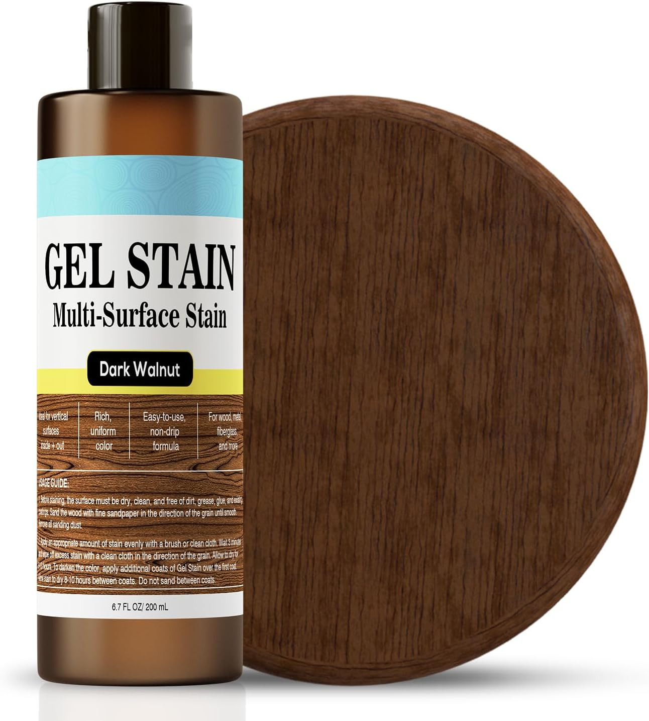 Water-Based Gel Stain – 200Ml Gel Stains for Wood – Gel Wood Stain – Wood Stain