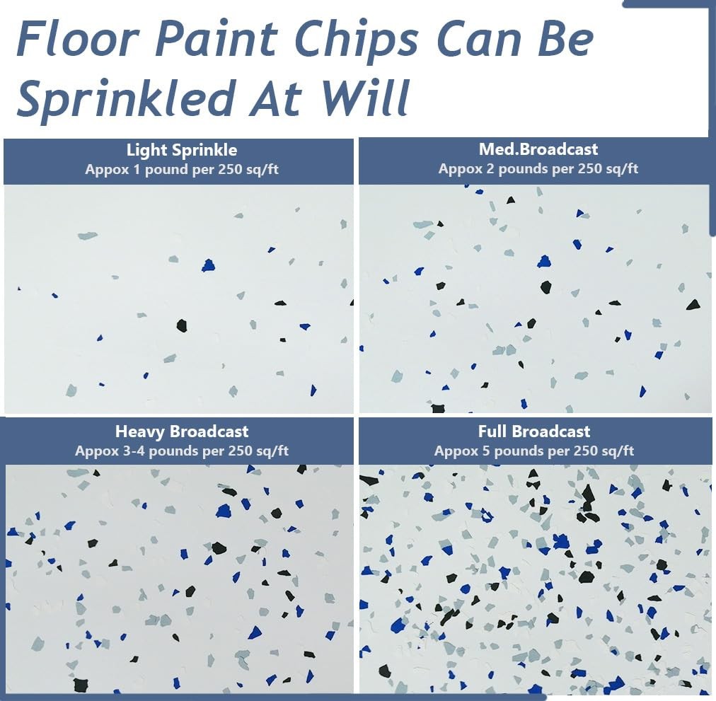 1LB Epoxy Floor Flakes Blend Decorative Color Chips Garage Paint Flakes Concr…