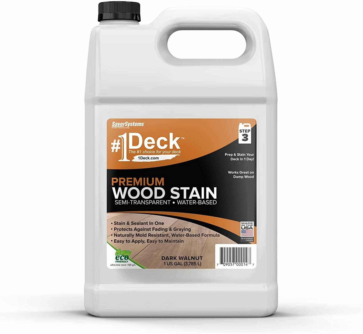 #1 Deck Premium Semi-Transparent Wood Stain for Decks, Fences, & Siding – 2.5…