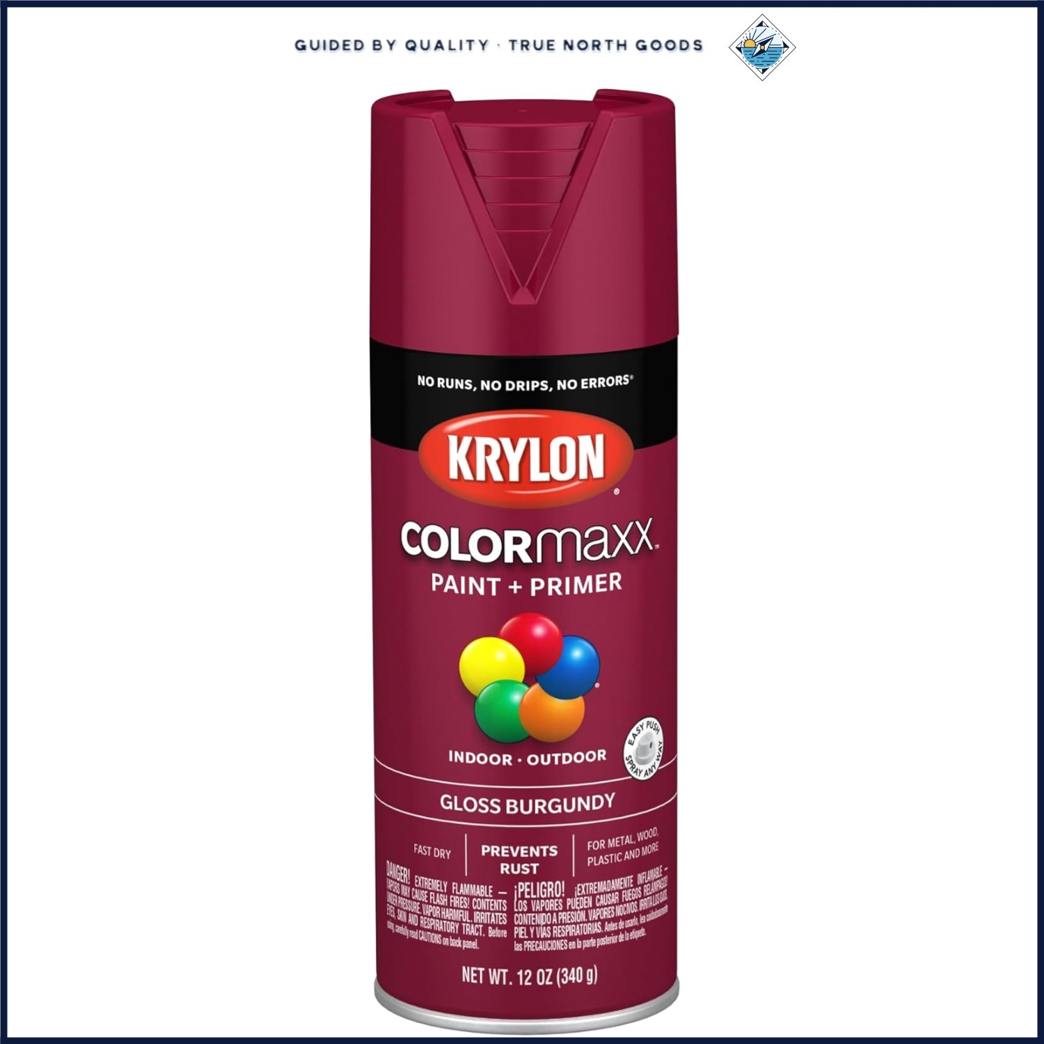 Gloss Burgundy Spray Paint, Fast-Drying Acrylic for Indoor and Outdoor Projects