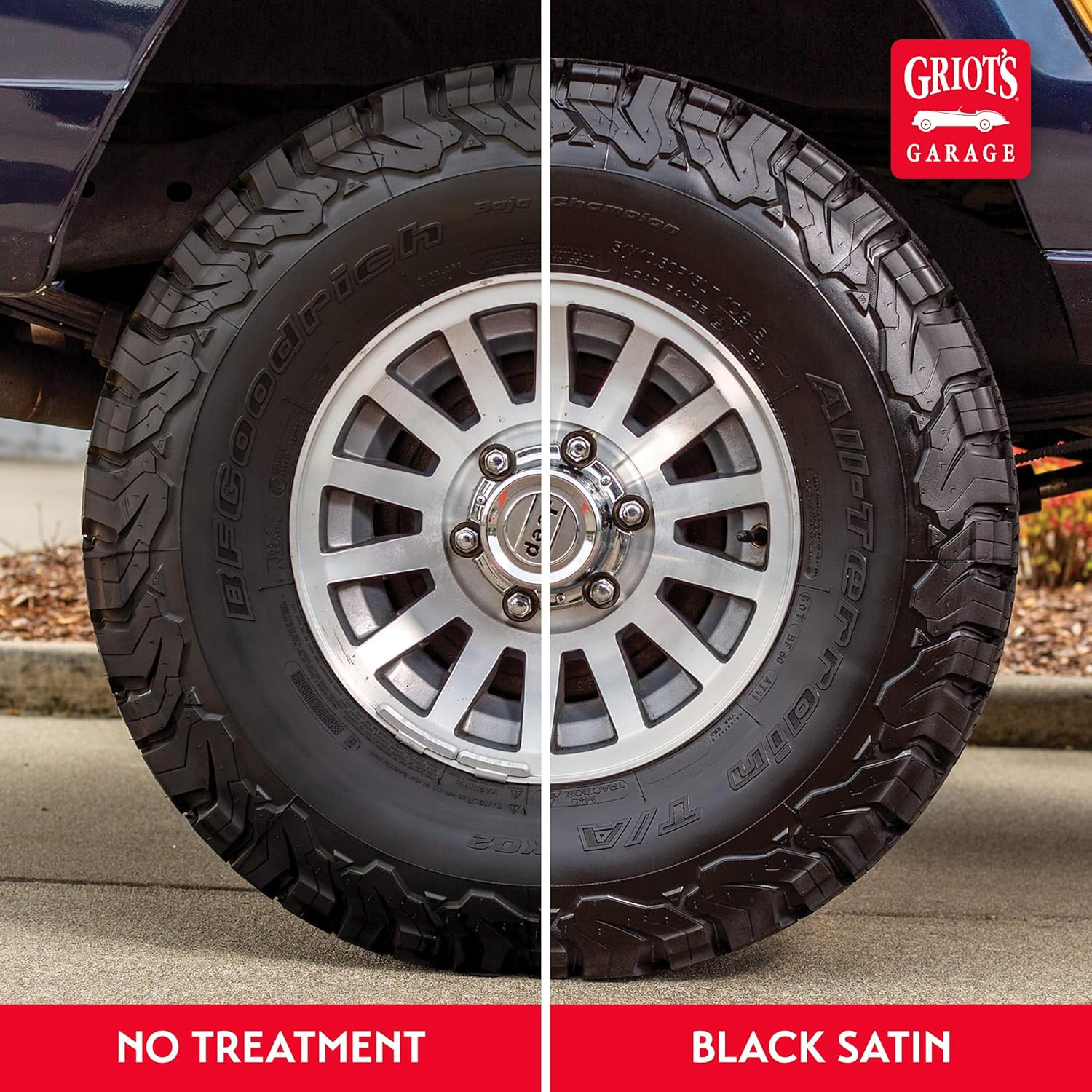 Black Satin Tire Coating, Provides a Low-Gloss, Satin Finish, Non-Greasy, Long-L
