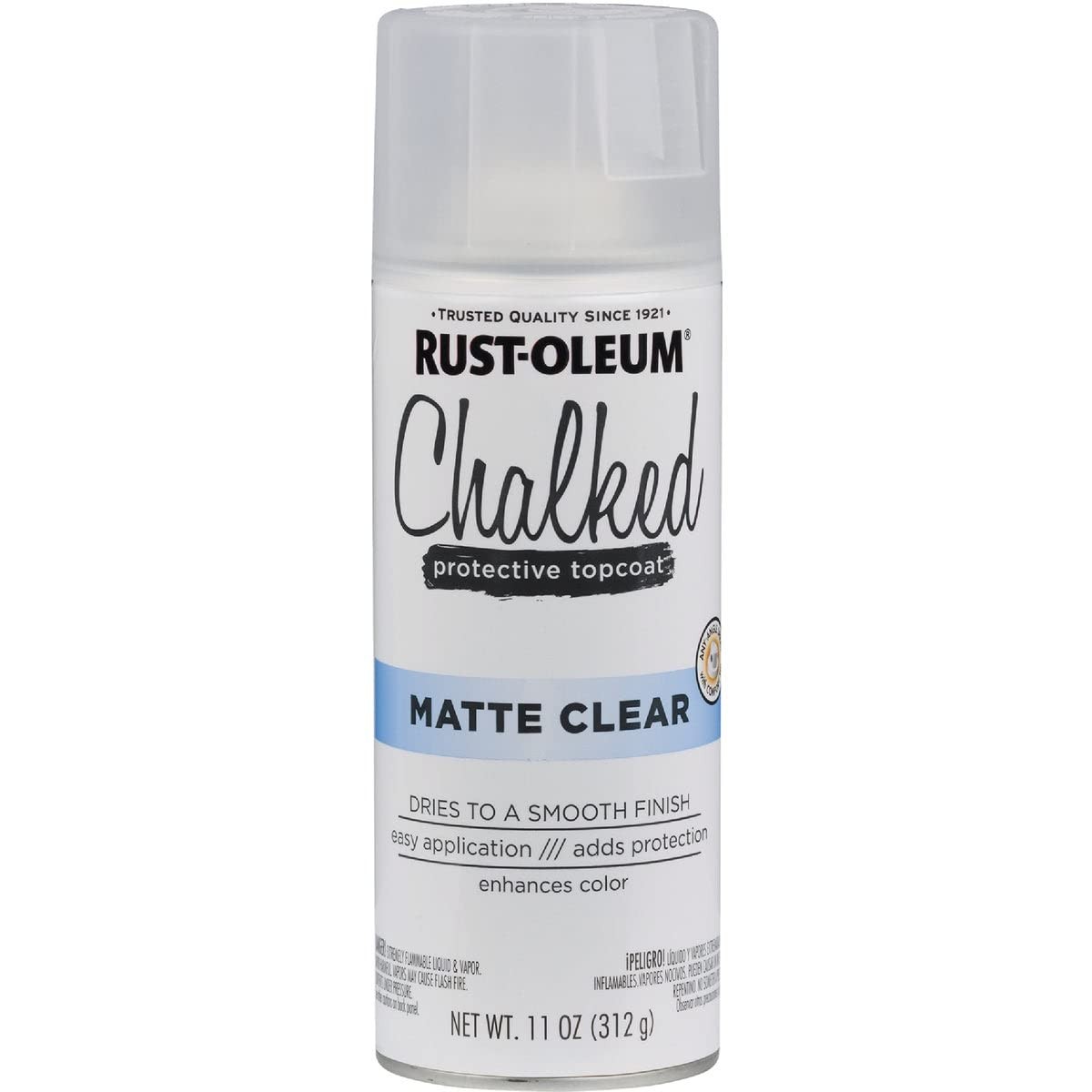 Rust Oleum 12 Oz Matte Clear Topcoat Easy Spray Paint For Diy Home Projects