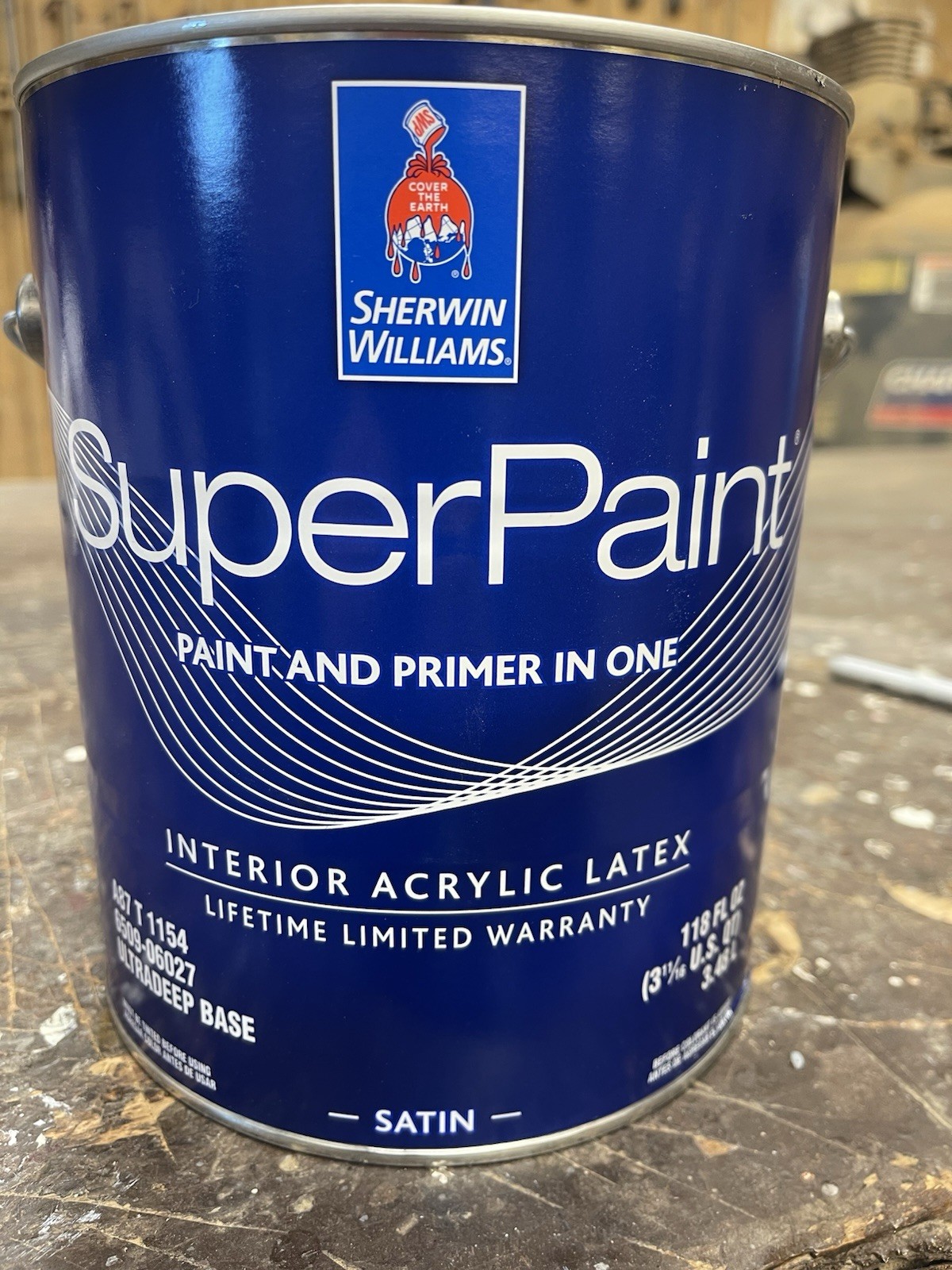 1 Gallon Sherwin Williams Super Paint Interior Satin/ Radiance Gold