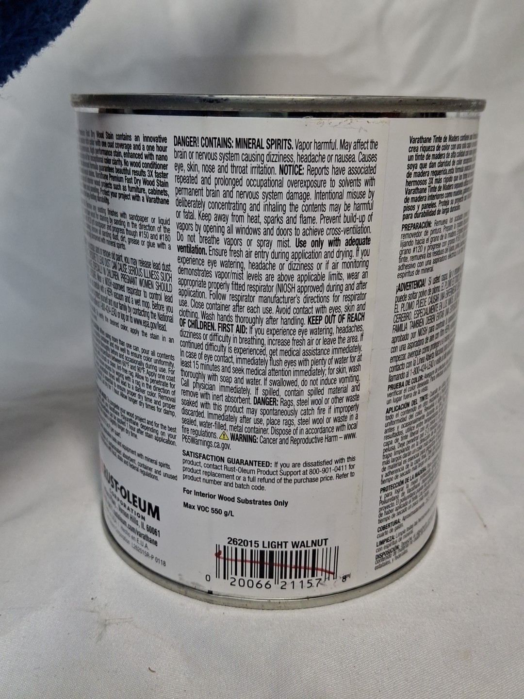 Light Walnut, Varathane Premium Fast Dry Wood Stain-262015, 1 Quart, 32 fl oz