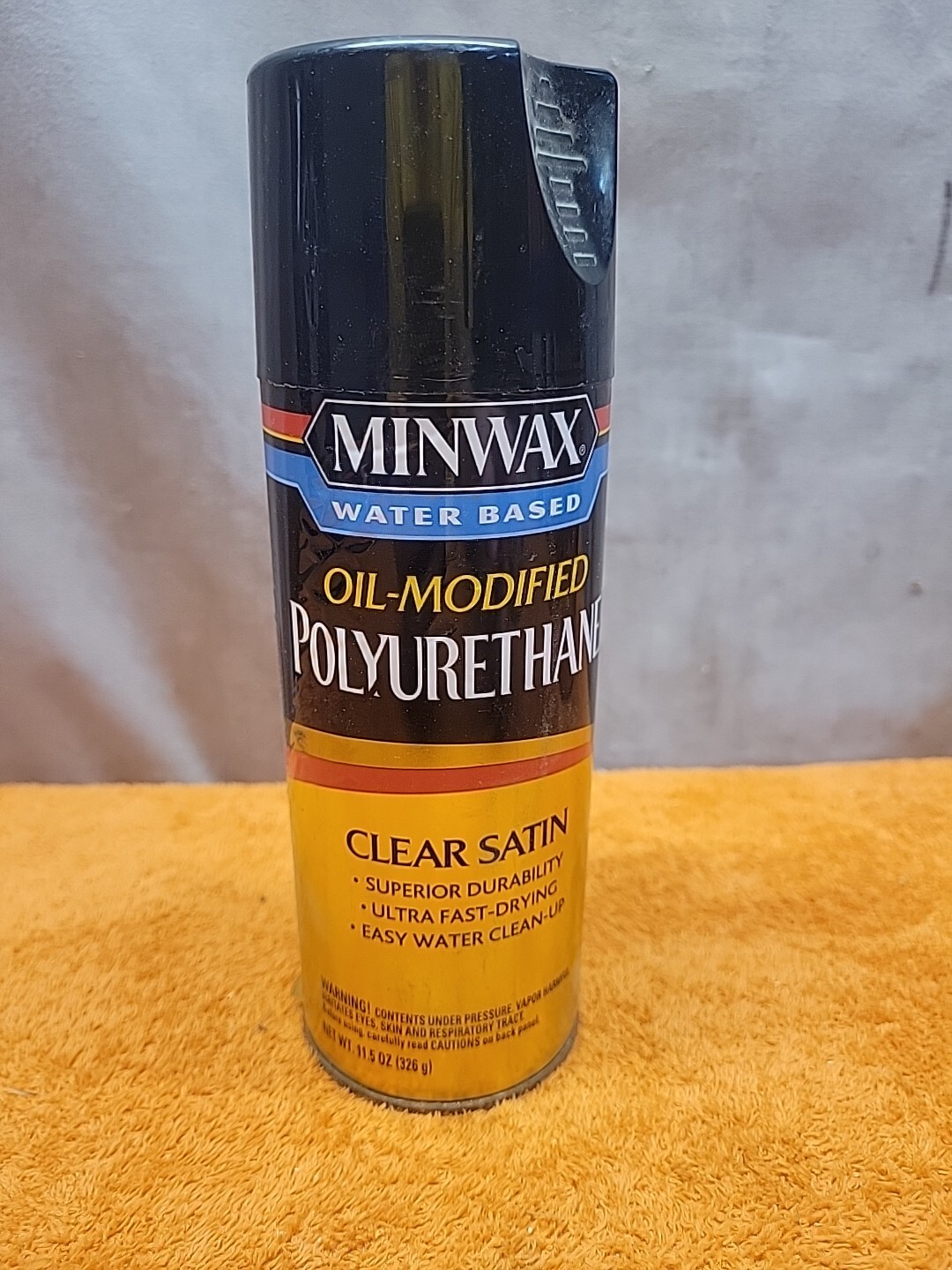 L•Minwax Water Based Oil-Modified Polyurethane Clear Satin Spray 11.5oz Can NOS