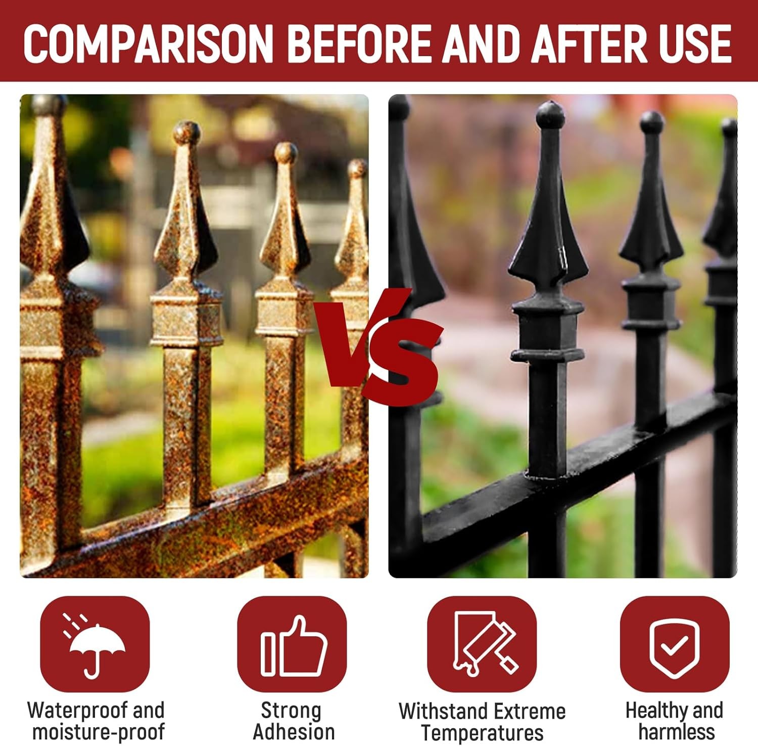 32 Oz Water-Based Rust Preventative Paint, Eco-Friendly Anti-Corrosion Coating