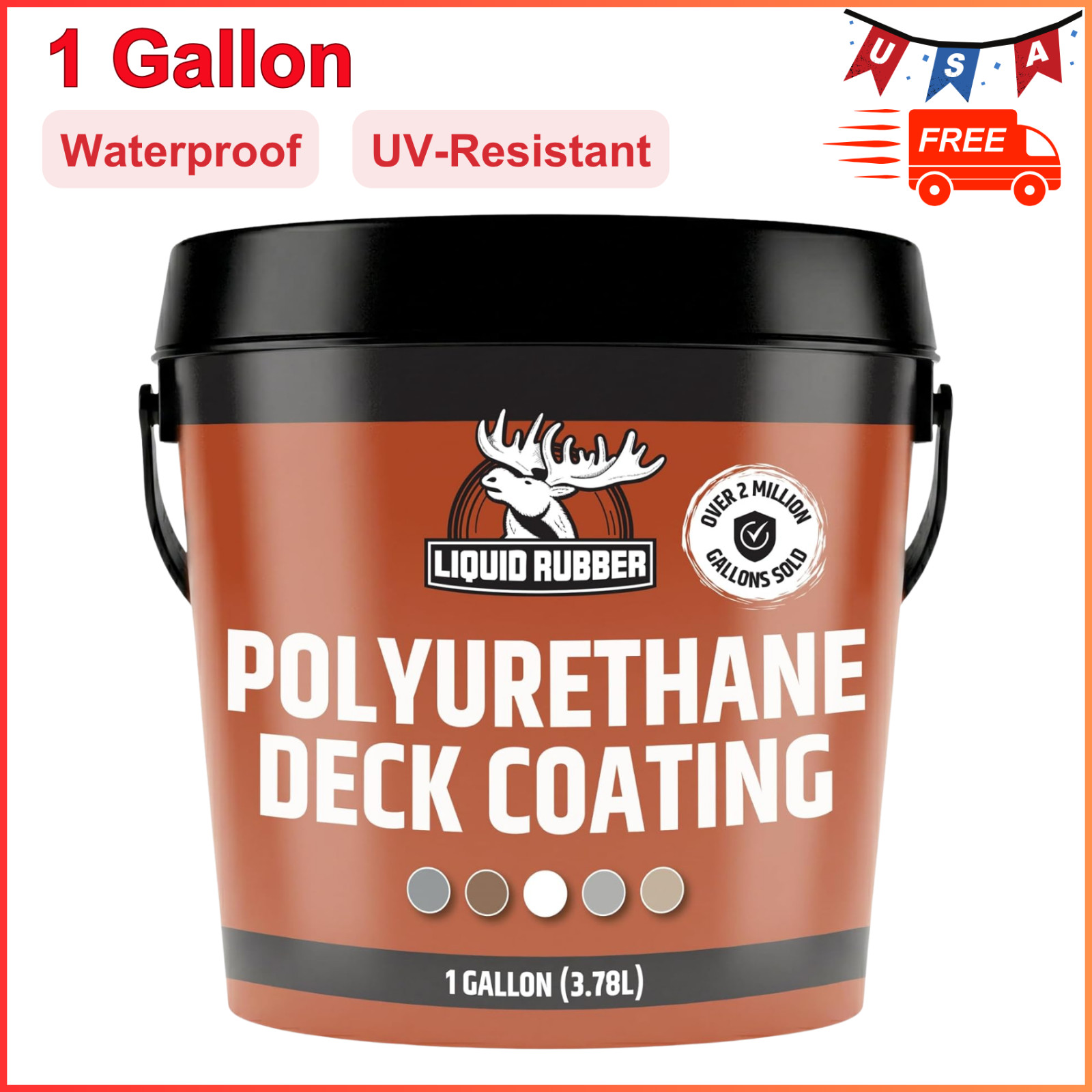 Textured Polyurethane Deck Coating – 10X Stronger Than Paint Stain – Waterproof