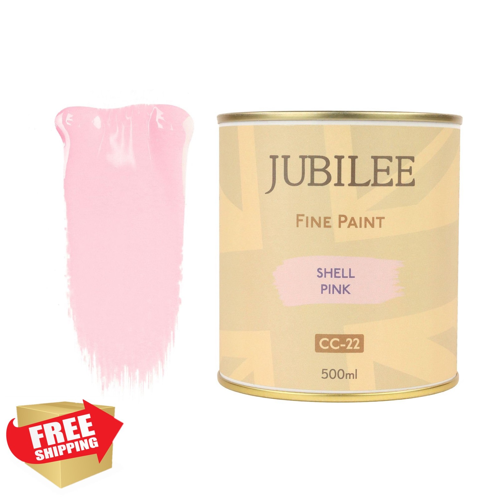 Jubilee Furniture Paint Shell Pink 500ml Wood Metal Glass Upcycle