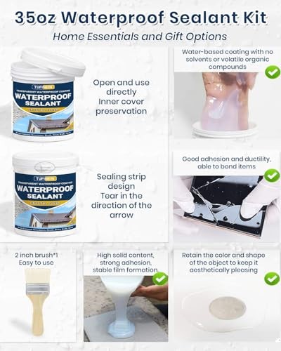 Transparent Waterproof Coating, 35oz Invisible Waterproof Agent Indoor & 35 Oz