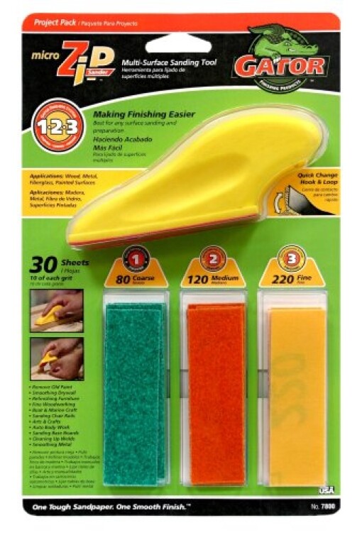 Gator Finishing 7800 Step-123 Micro Zip Sander Project Pack