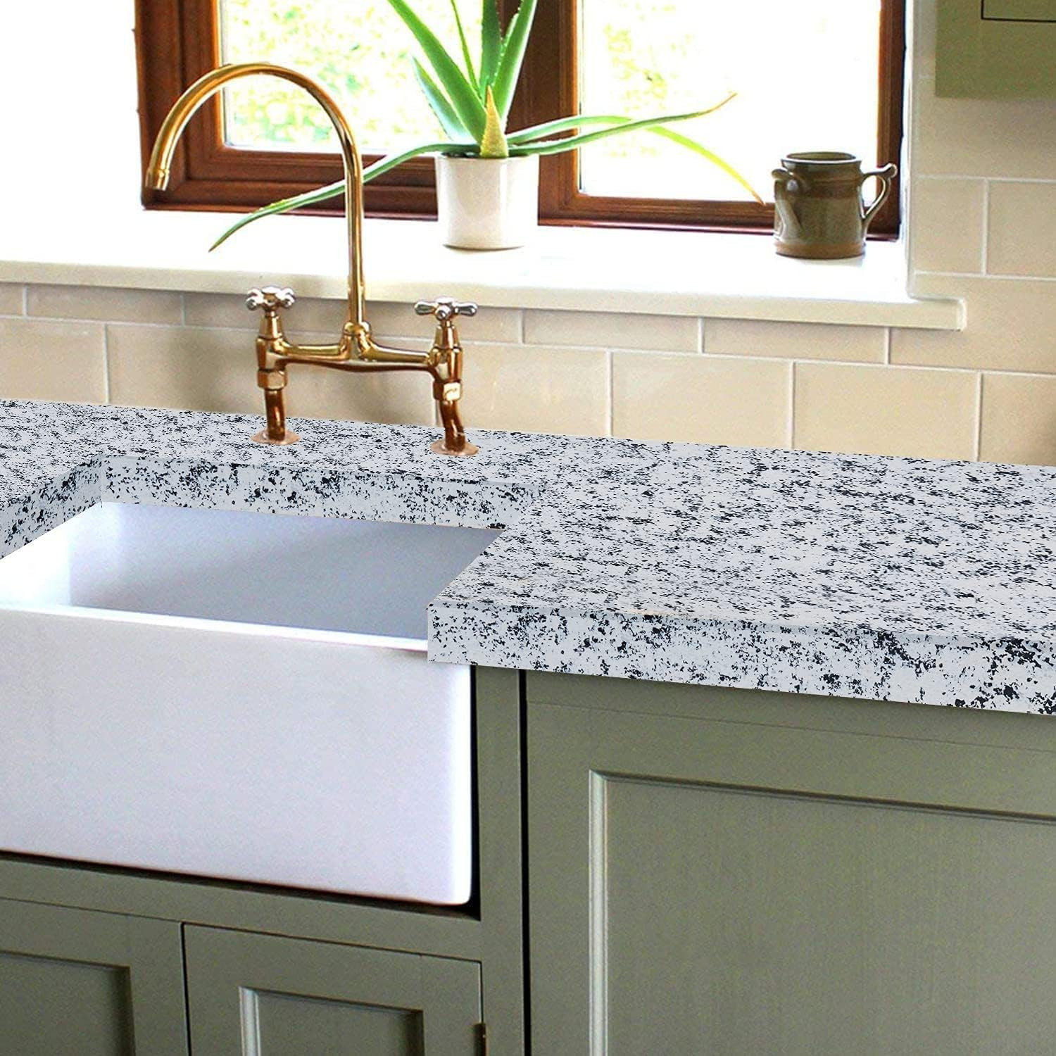 Granite Countertop Paint Kit – White Diamond Counter Top Refinishing Kit DIY Cou