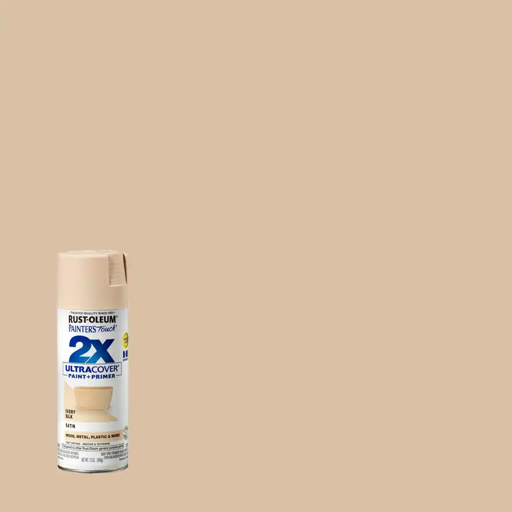 12 Oz. Satin Ivory Silk General Purpose Spray Paint (6-Pack)