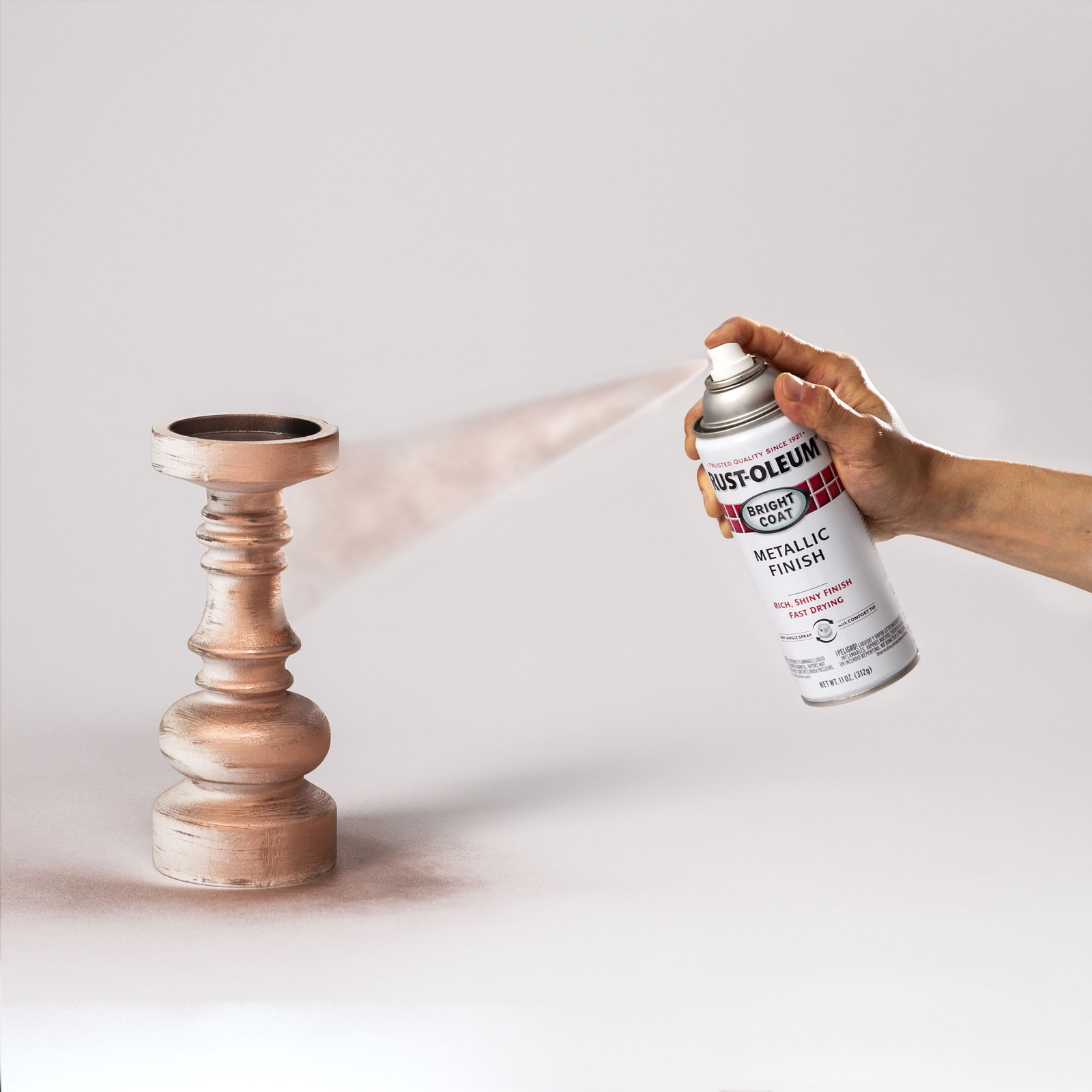 Copper, Stops Rust Bright Coat Metallic Spray Paint-314417, 11 Oz