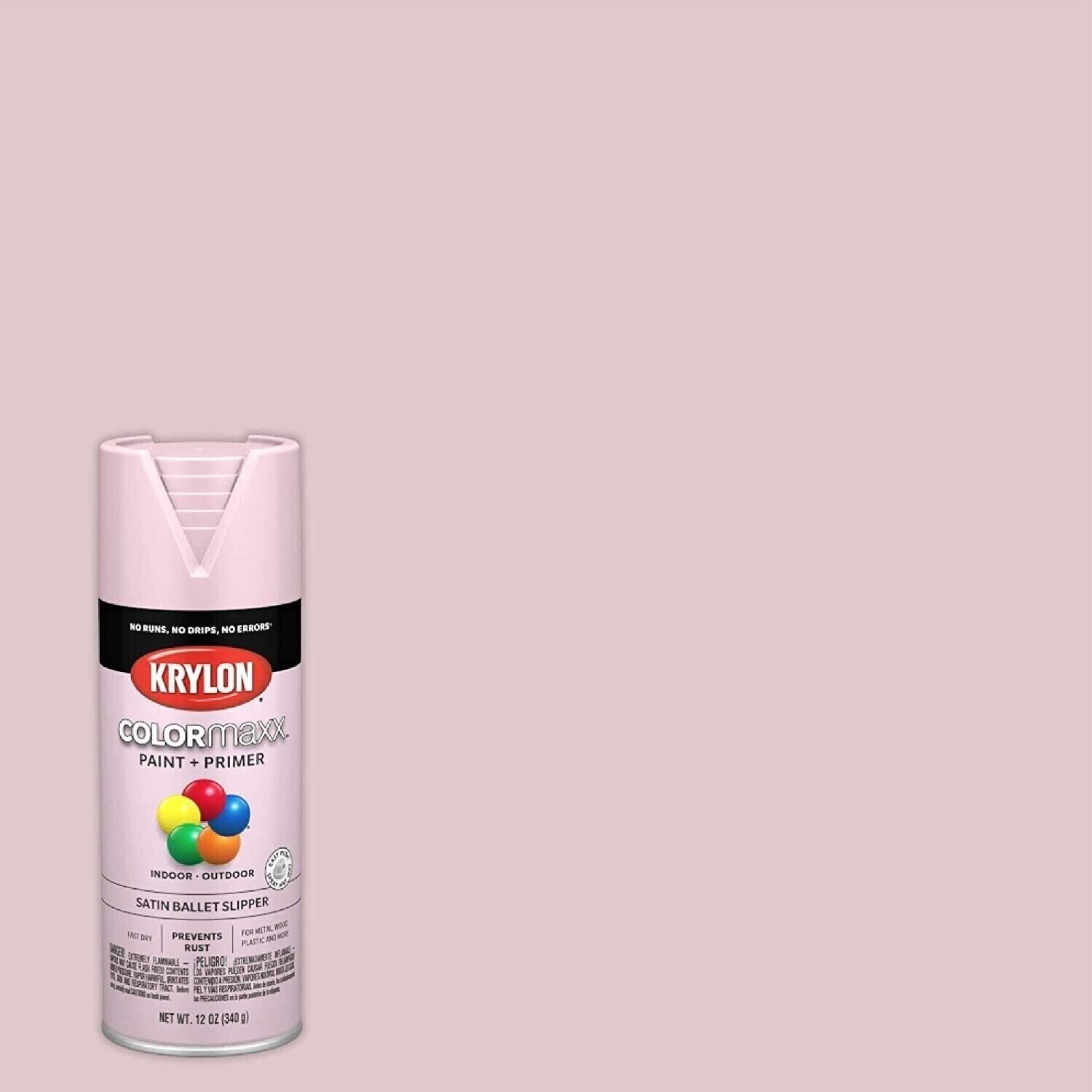 Krylon K05556007 COLORmaxx Spray Paint and Primer for Indoor/Outdoor Use, Satin