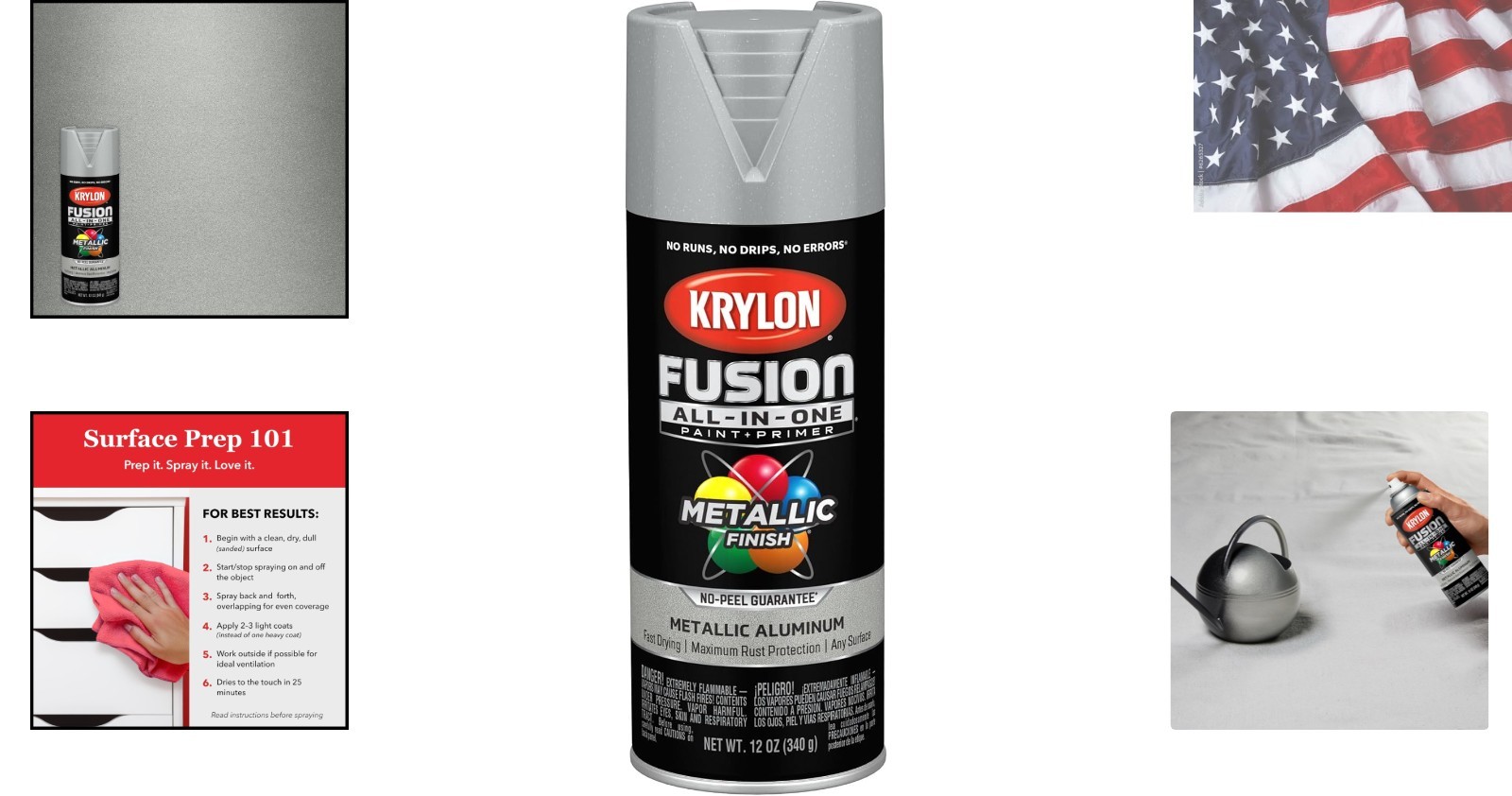Fusion All-In-One Metallic Spray Paint & Primer, Aluminum – 1 Each