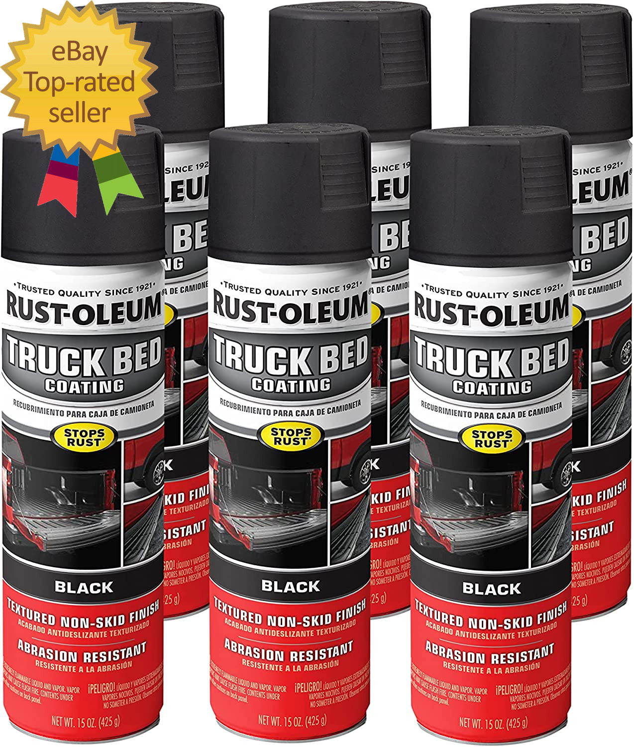 248914 6PK Stops Truck Bed Coating Spray Paint