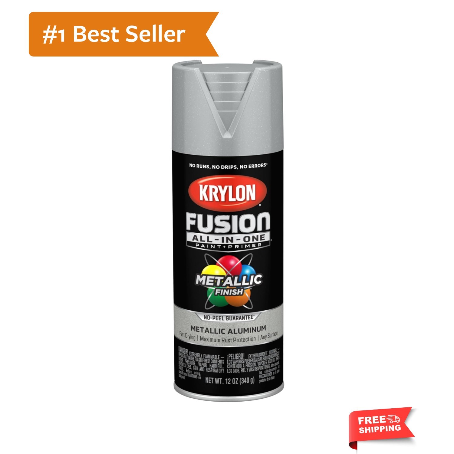 Fusion All-In-One Metallic Spray Paint & Primer, Aluminum – 1 Each