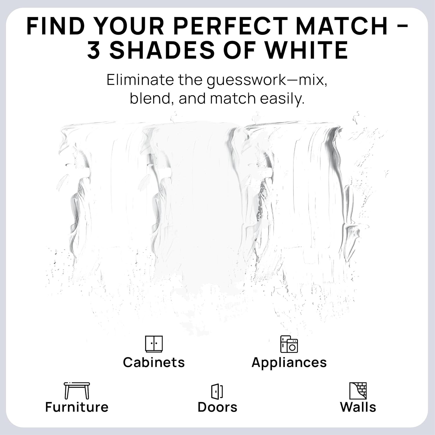 Touch-Up Paint | Matte Finish for Cabinets Furniture|Multi-Tone White Repair Kit