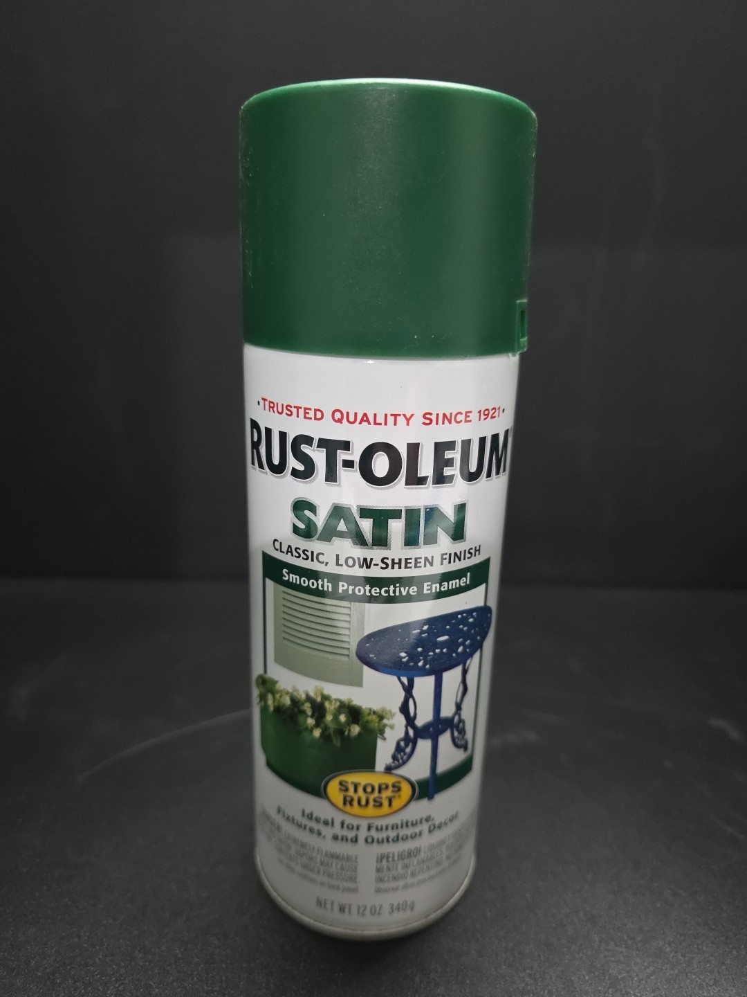 Rust-Oleum Stops Rust Spray Paint 12oz Satin Hunter green 7732