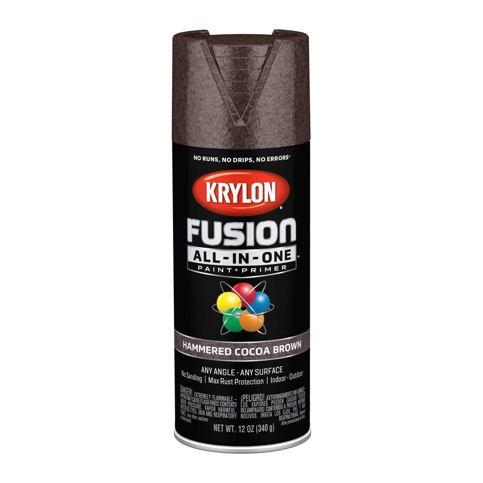 Krylon All In One Hammered Finish Spray Paint Cocoa Brown 12 Ounce Can