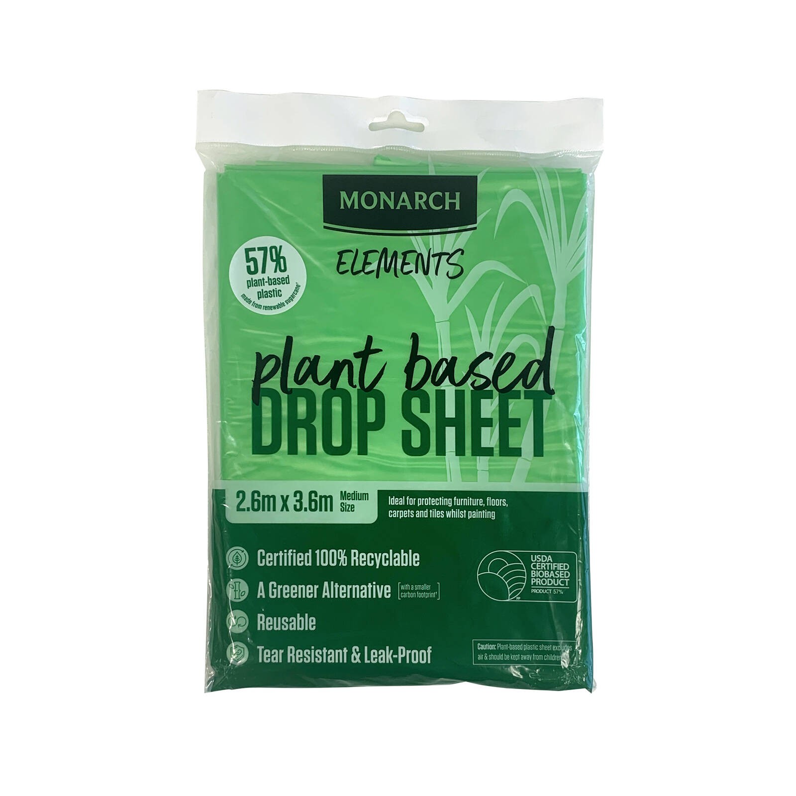 Monarch Elements 2.6 x 3.6m Plant Based Drop Sheet