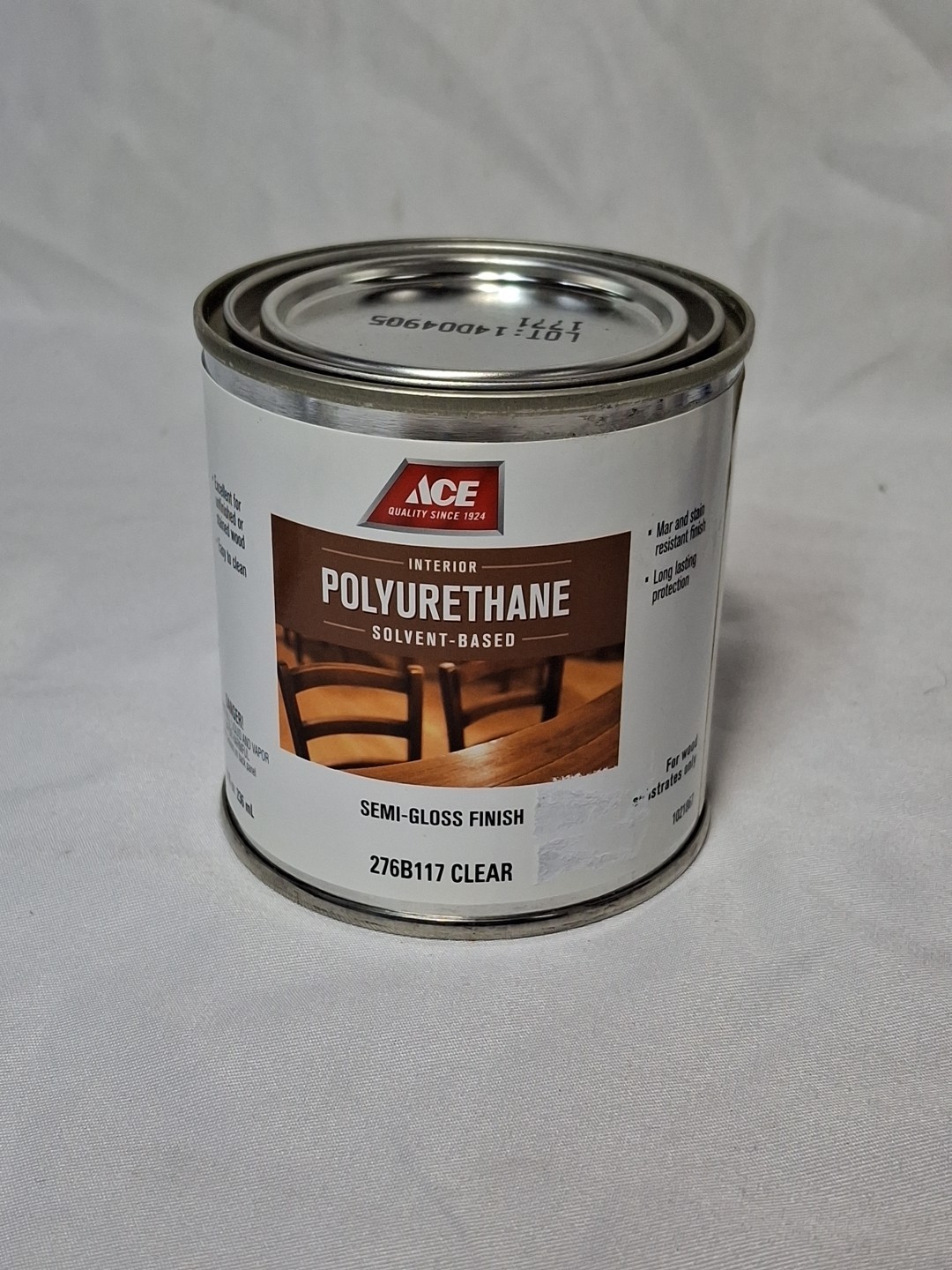 Ace Semi-Gloss Clear Solvent-Based Polyurethane Wood Finish 8oz