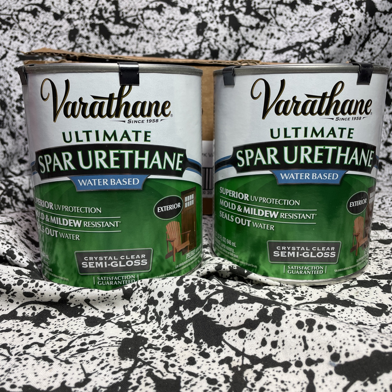 Varathane Ultimate Semi-Gloss Clear Water-Based Spar Urethane 1 QT – Pack Of 2