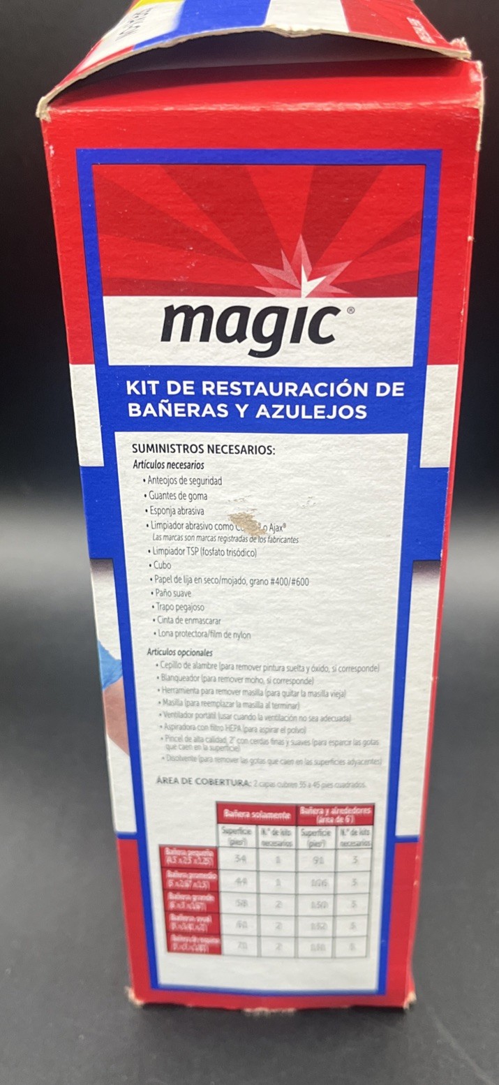 Magic Tub and Tile Refinishing Kit – Spray on Aerosol – Refinish Sinks Tile Porc