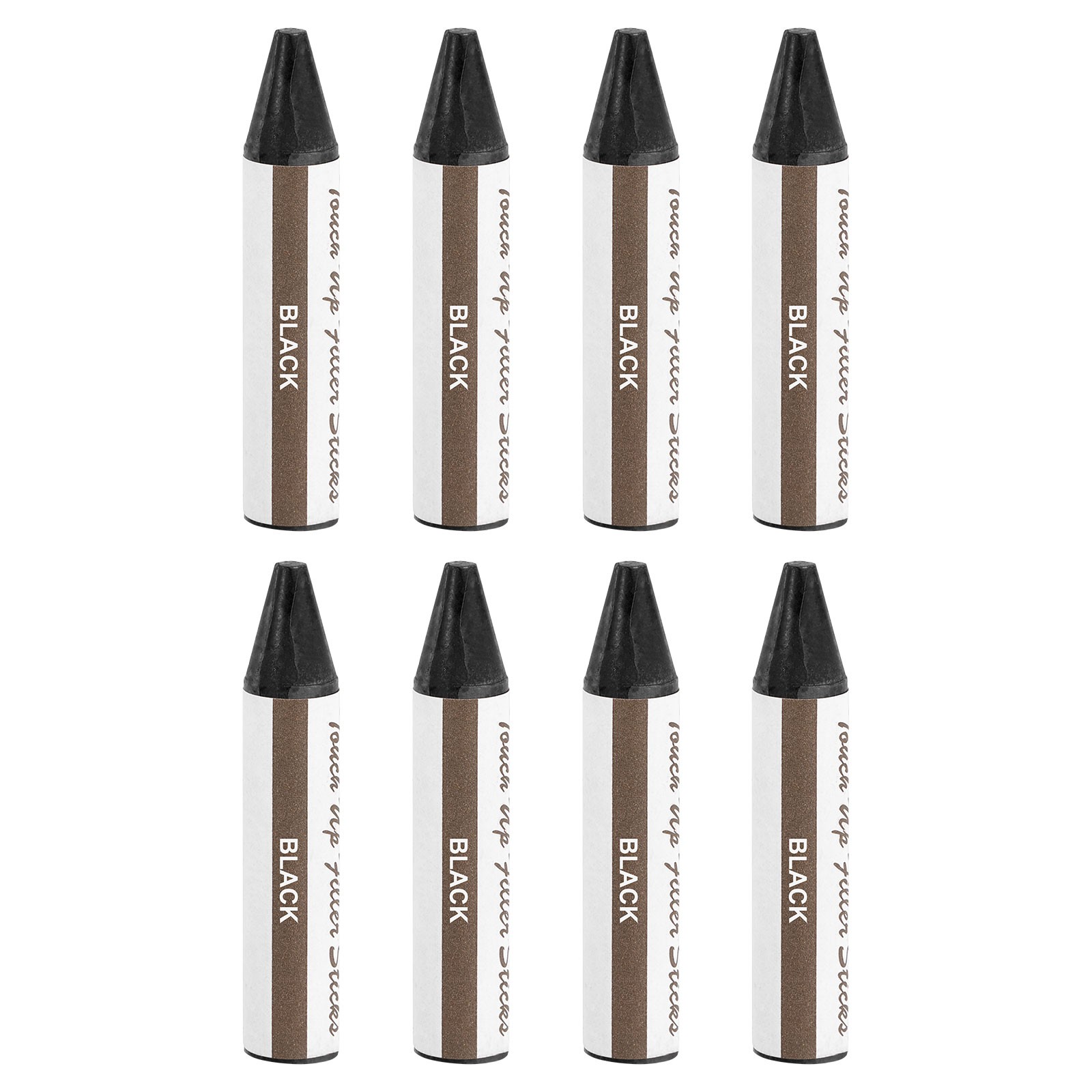 Wood Filler Stick, 8 Pcs Wax Sticks Wood Touch Up Markers, Black