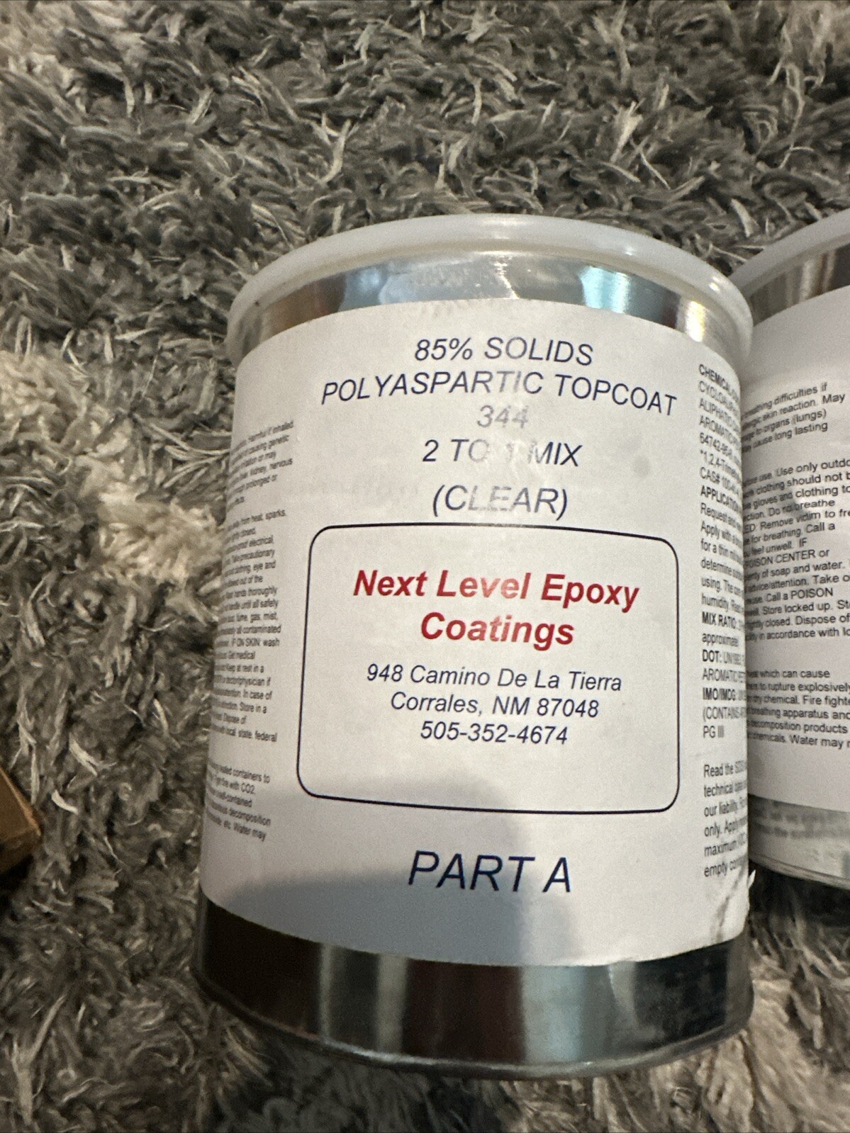2 Gallon Next Level Epoxy Coating Part A And B Dented