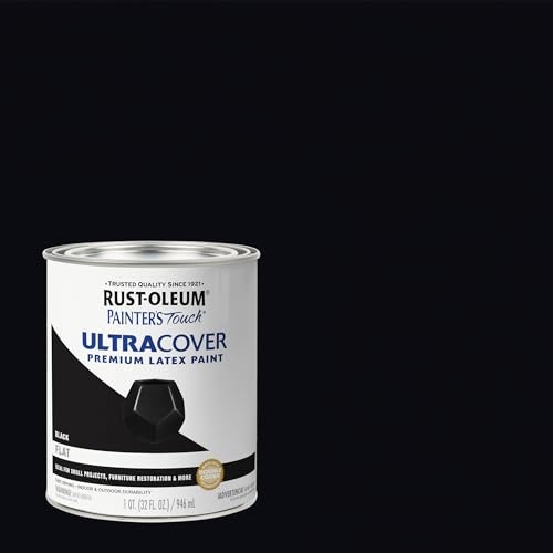 Rust-Oleum 1976502 Painter’s Touch Flat Black Quart Paint