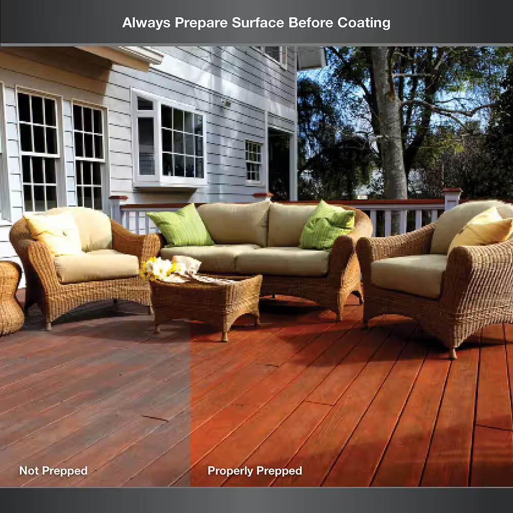 Exterior Wood Finish 1 Gal. Clear Transparent Waterproofing Decks Fences Siding