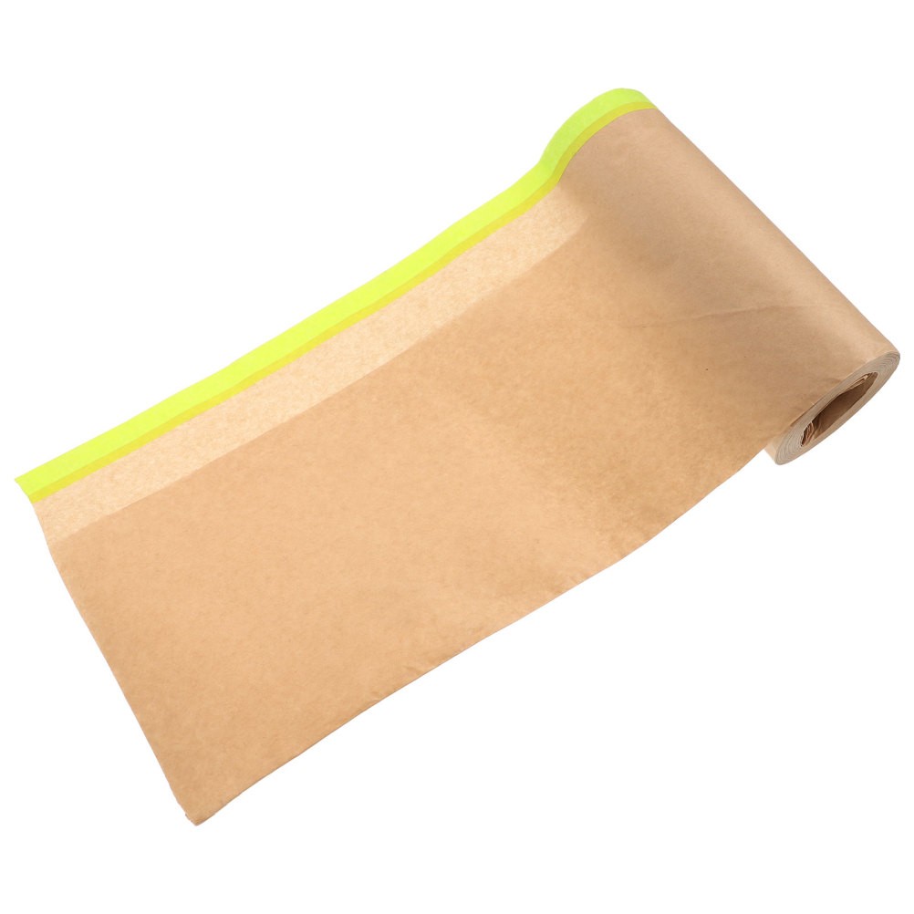 Reusable Light Brown Masking Paper with Tape for Automotive and Home Use