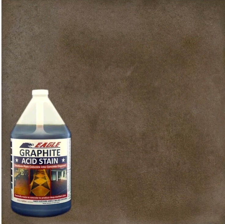 1 gallon Concrete Acid Stain Graphite Interior Exterior Floor Marbled Look Spray