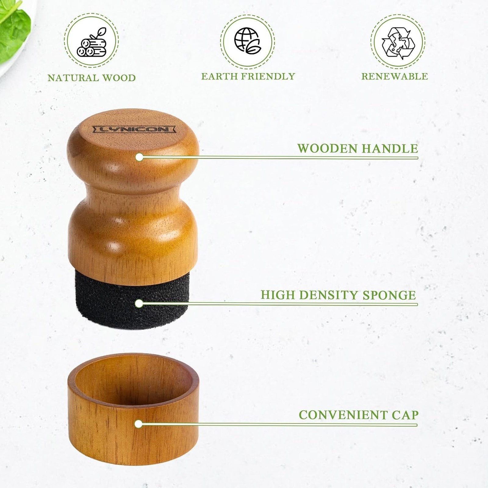 Cutting Board Oil Wax Applicator, Wood Brush for Food Grade Mineral Oil