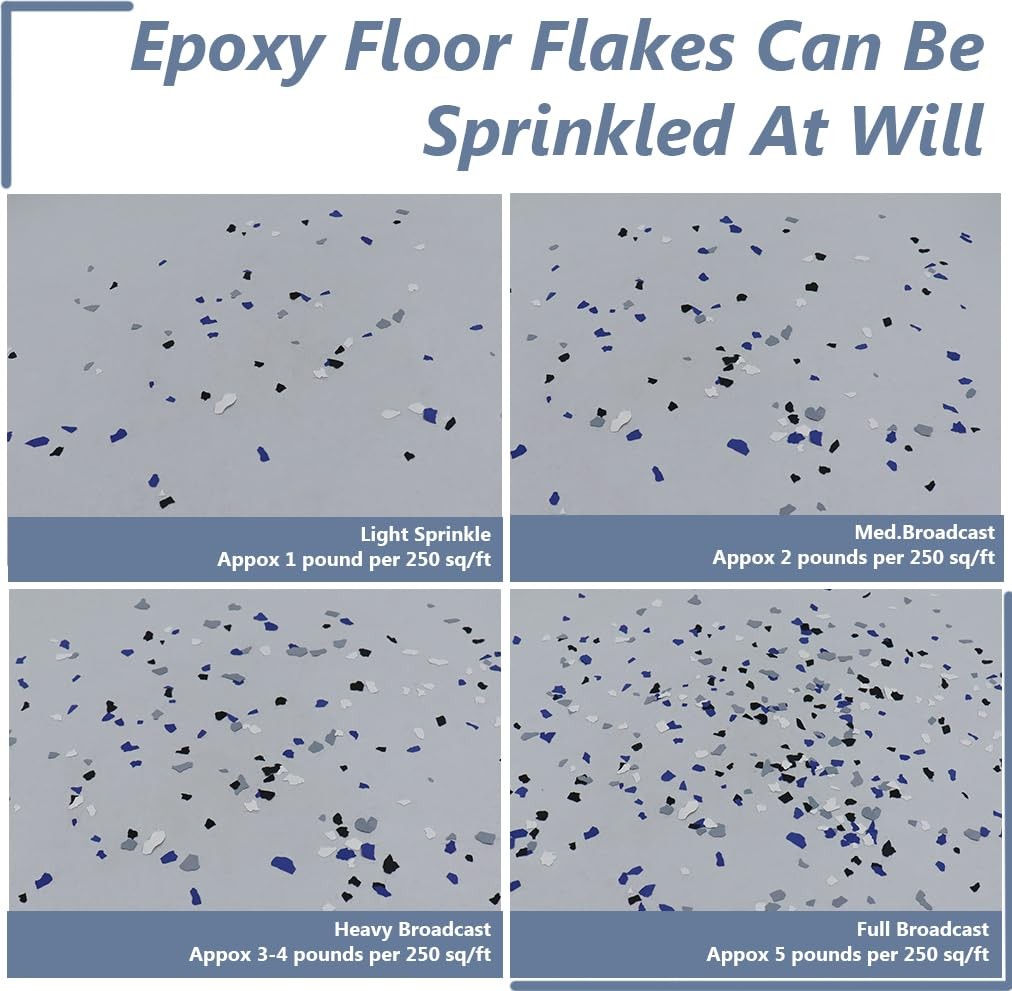 Epoxy Floor Flakes 2lb Color Chips Decorative Flake Overlay Garage Paint Chips