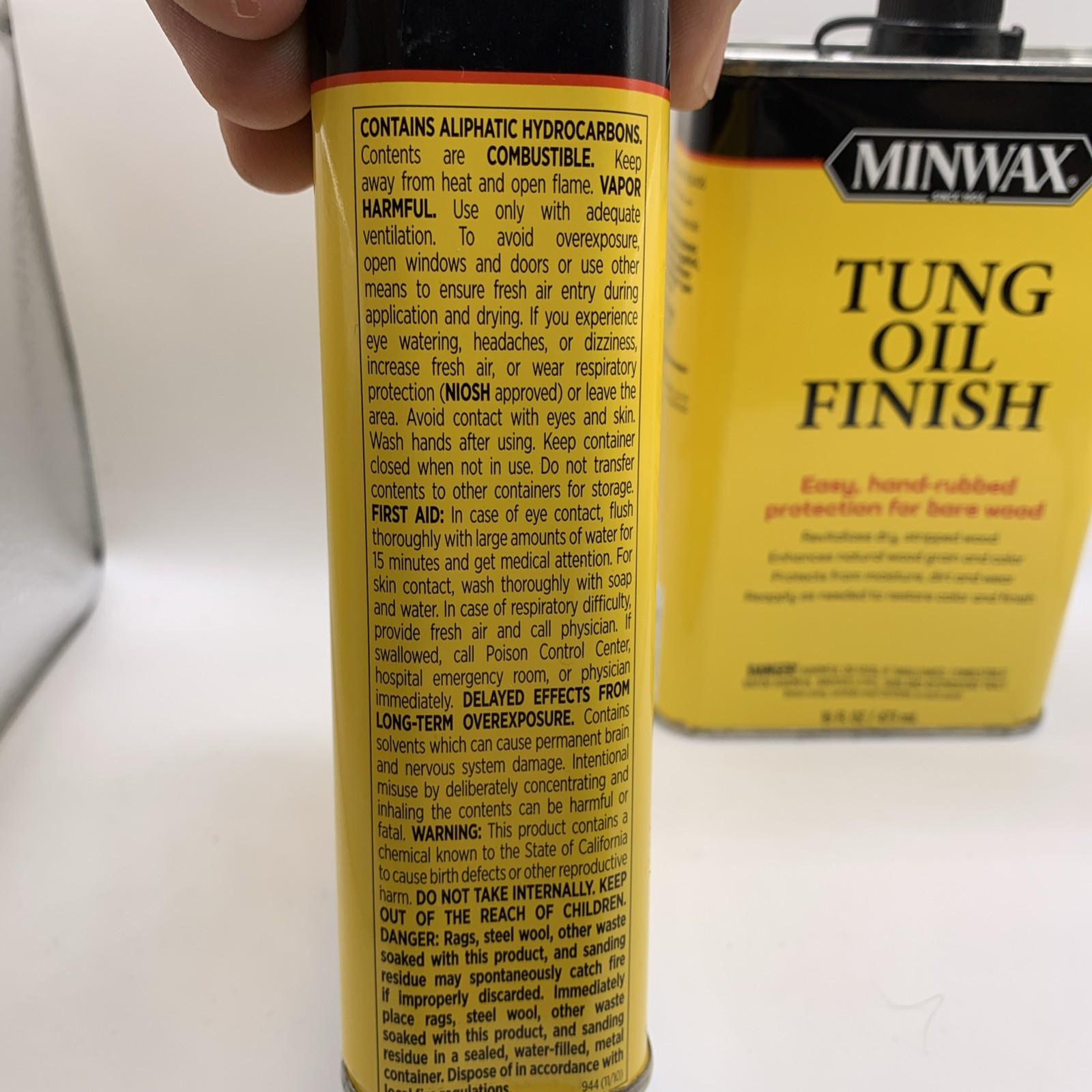 2 Pack Minwax Tung Oil Finish 16fl oz Can – 1 Pint – Wood Restoration