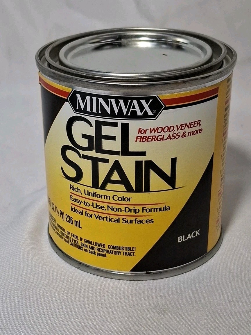 Minwax 260924444 Interior Wood Gel Stain, 1/2 pint, Black ,