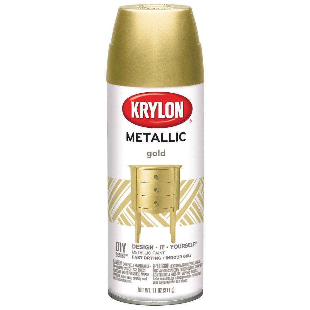 KRYLON K01706007 Spray Paint,Gold Metallic,Gloss 54TJ84