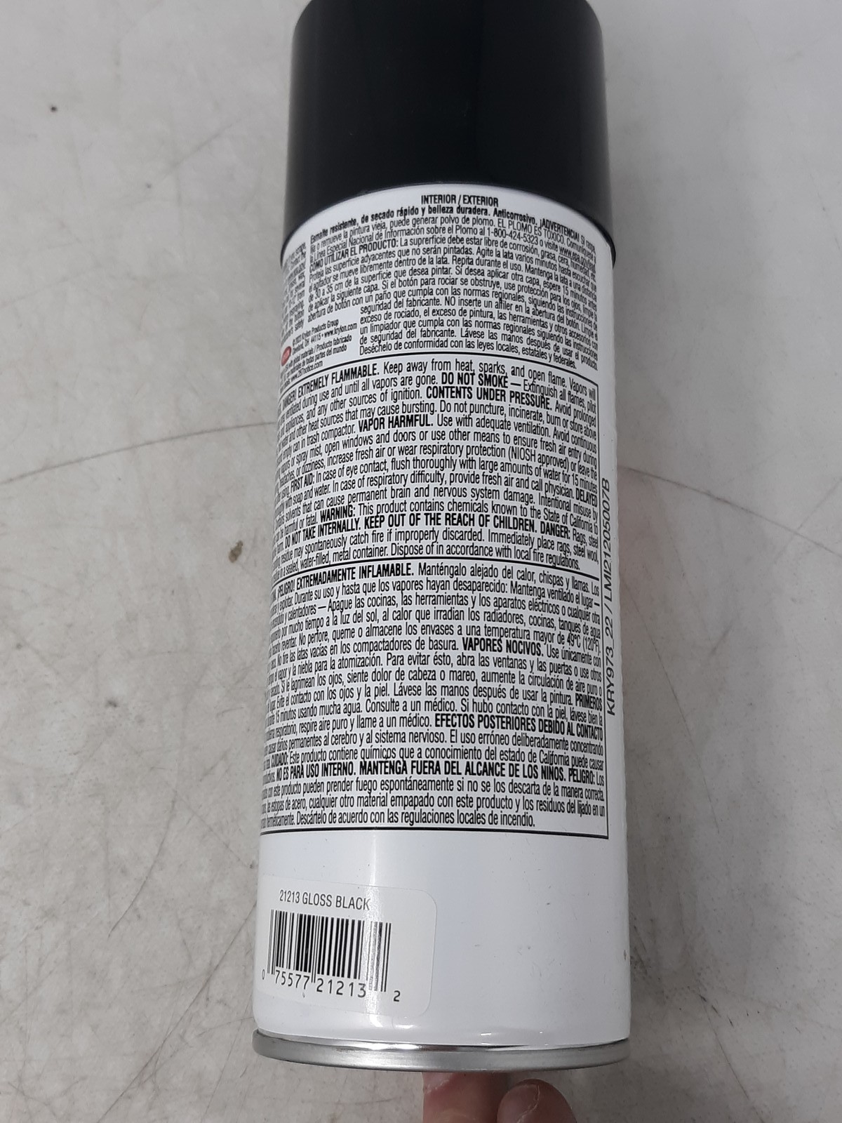 Krylon Industrial / Work Day Gloss Black Spray Paint – 16 oz Aerosol Can