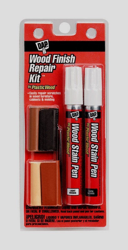 DAP Wood Finish Repair Kit Stain Markers Wax Stick Touch Up Scratch Filler 97500
