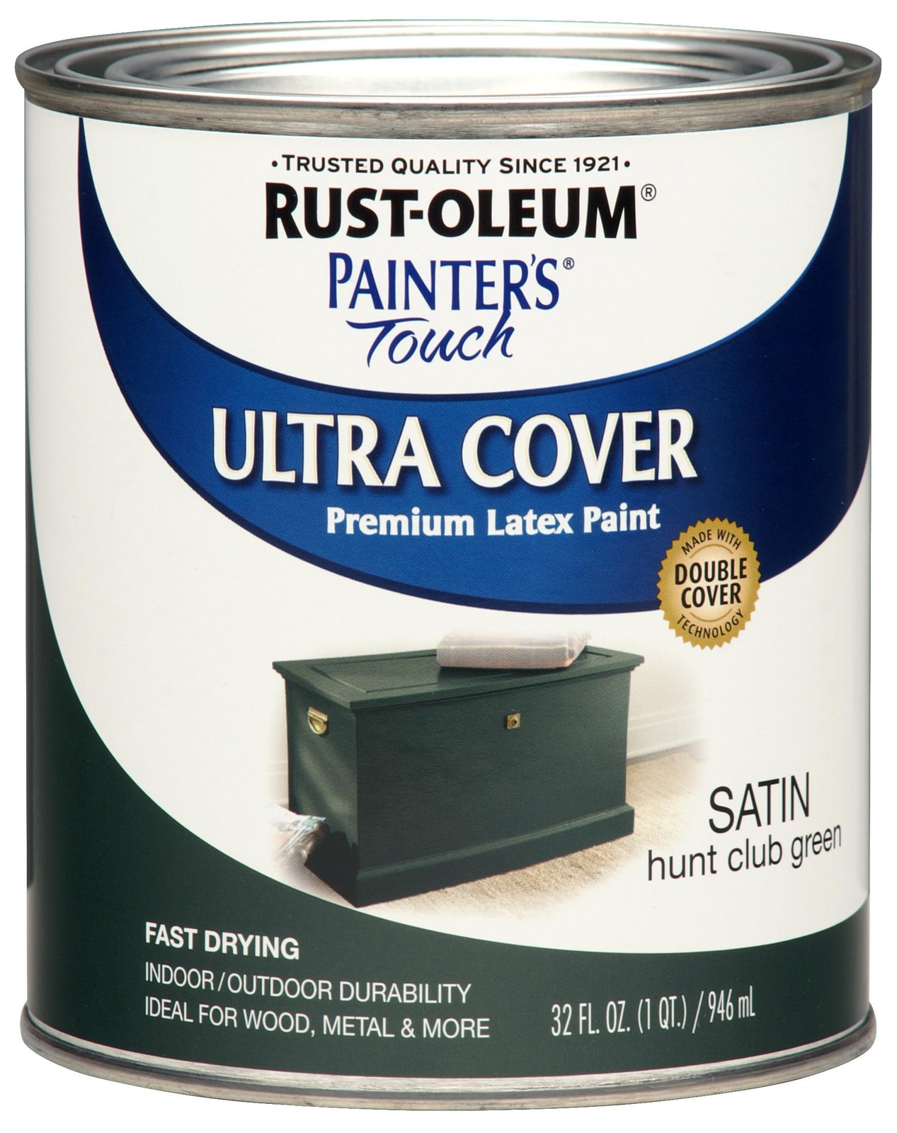 Rust Oleum Painter’s Touch Satin Hunt Club Green Paint 1 Quart Multi Surface