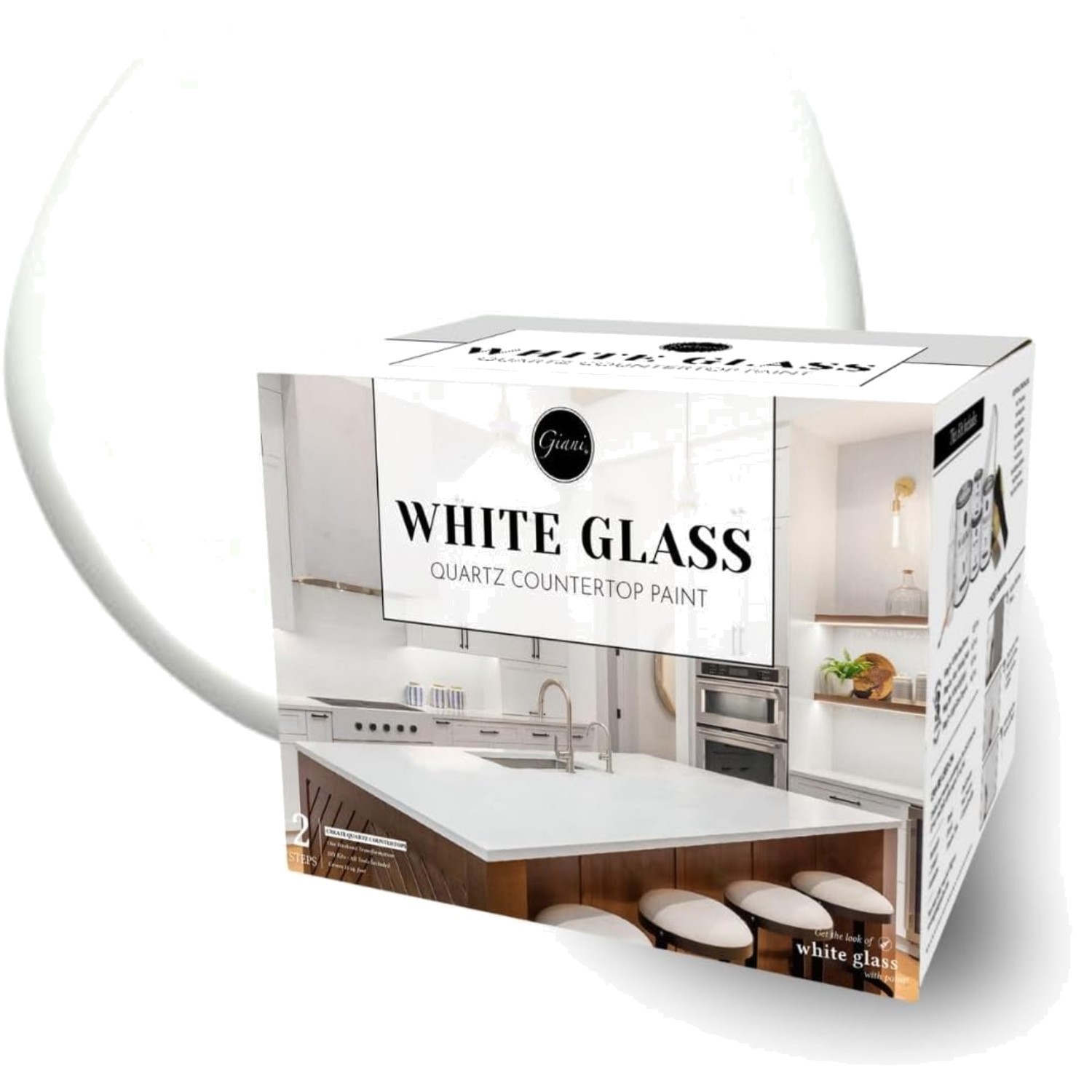 Luxury White Glass Epoxy Paint Kit – High Gloss Finish for Interior Countertops